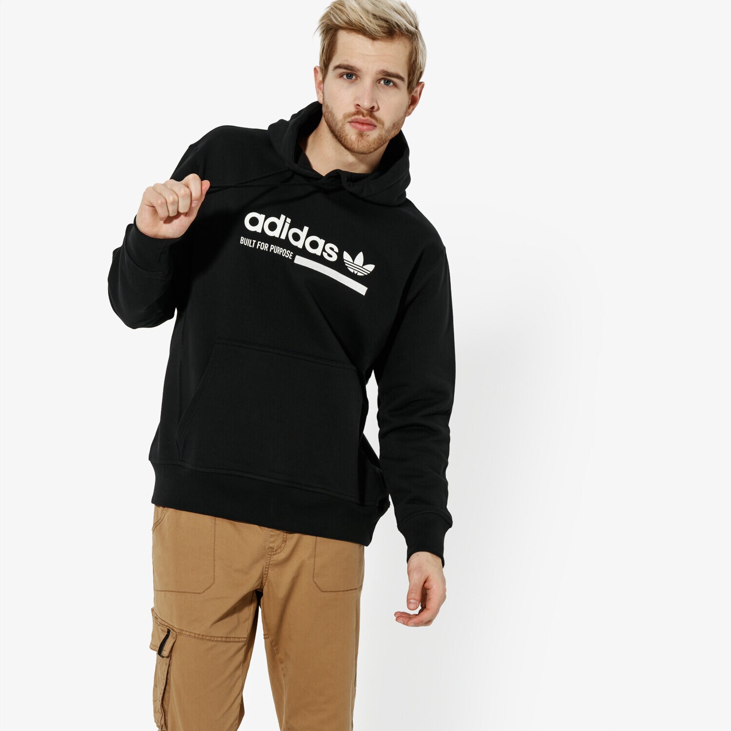 pánská mikina ADIDAS MIKINA GRP OTH HOODY KAVAL DX3721 ČERNÁ