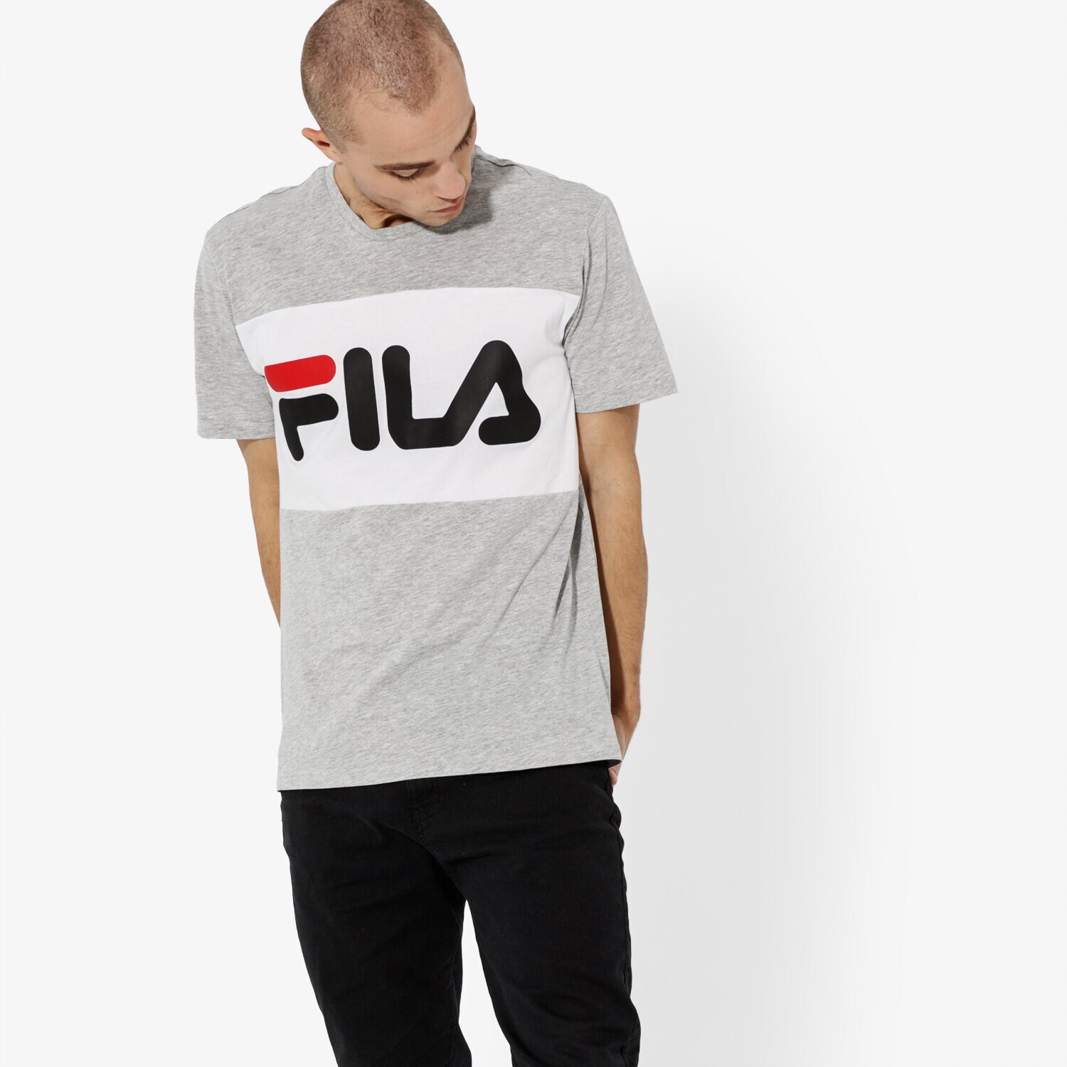 pánské tričko FILA TRIČKO SS DAY TEE 681244A068 ŠEDÁ