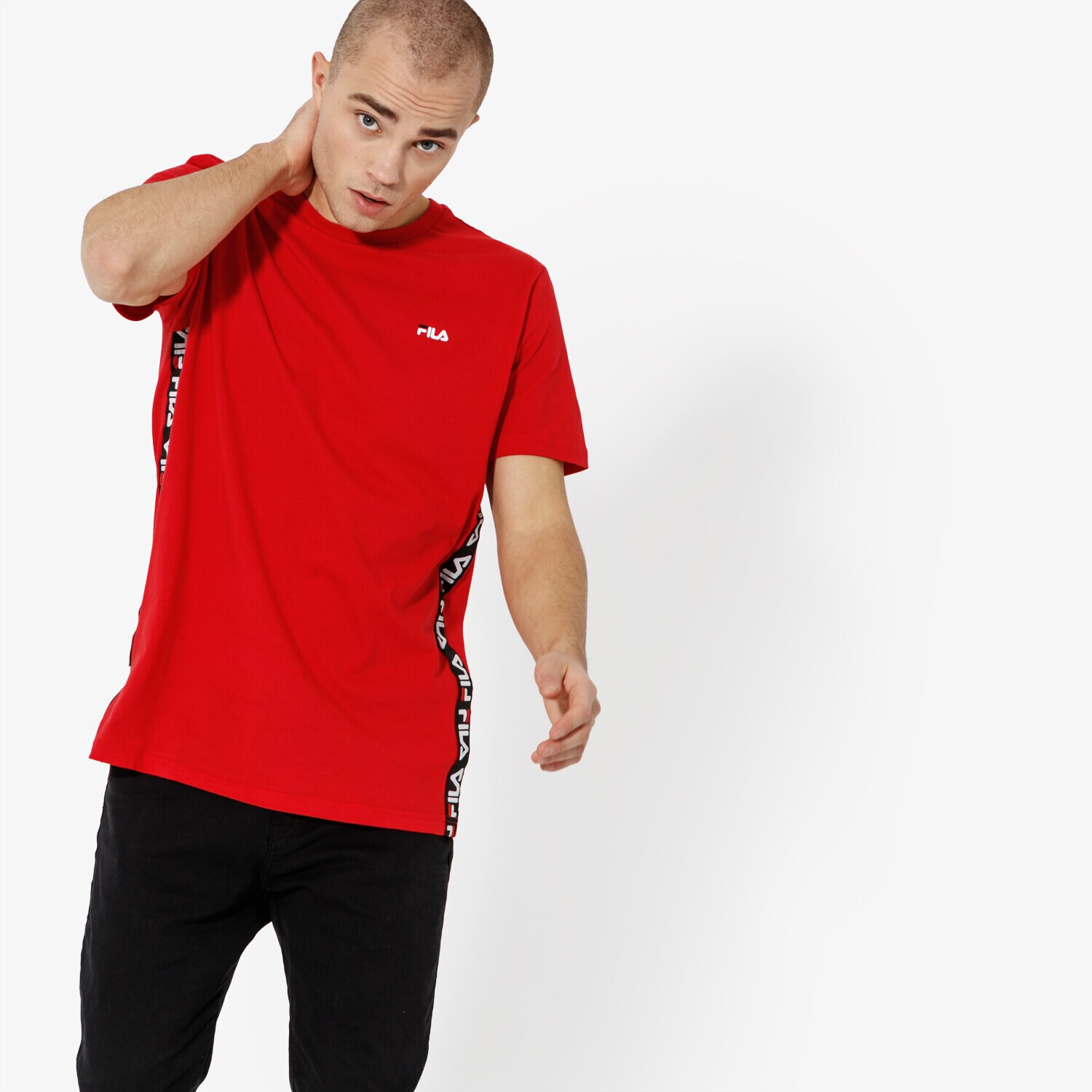 pánské tričko FILA TRIČKO SS TALAN TEE SS 682362006 ČERVENÁ