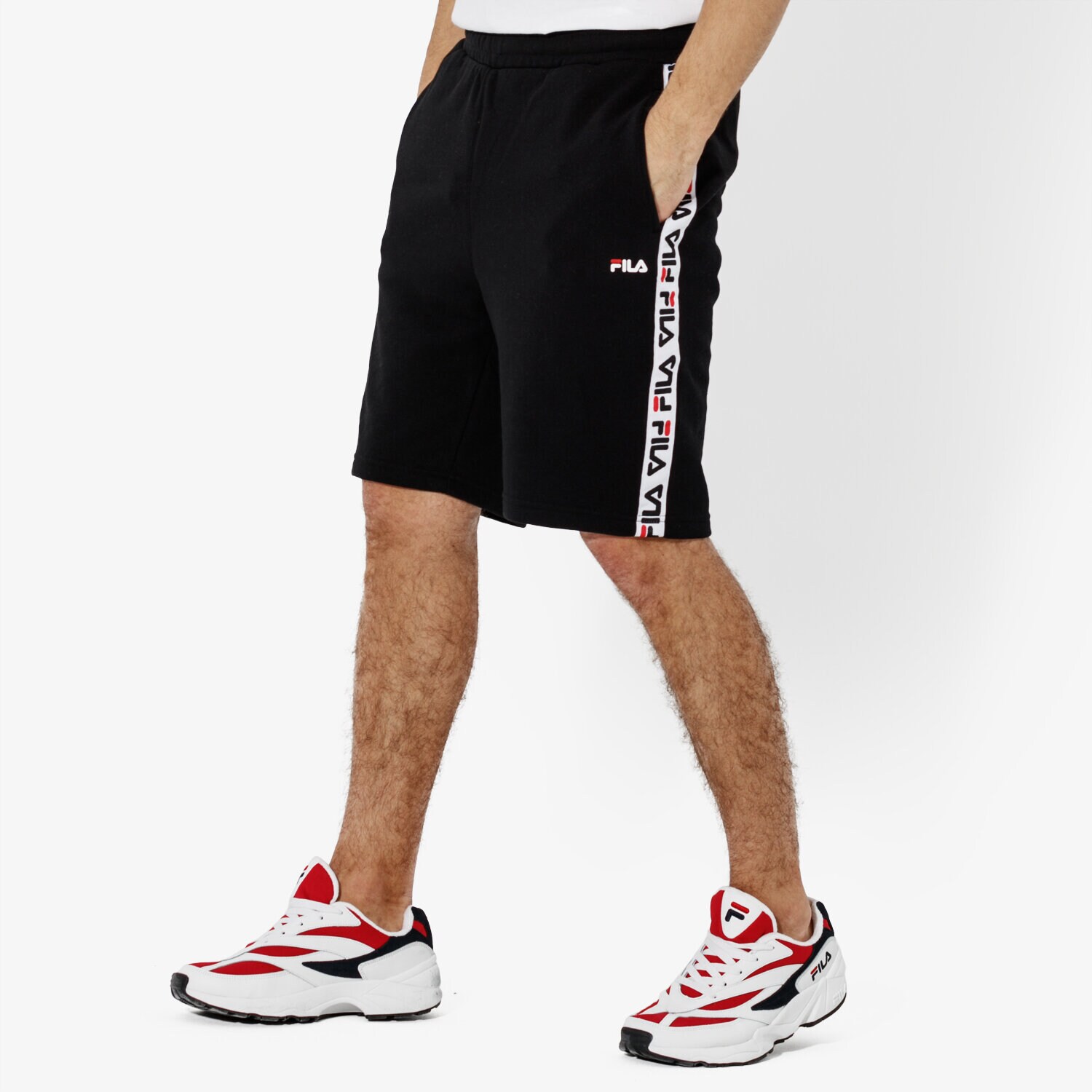 pánské kraťasy FILA ŠORTKY  TRISTAN SWEAT SHORTS 687021002 ČERNÁ