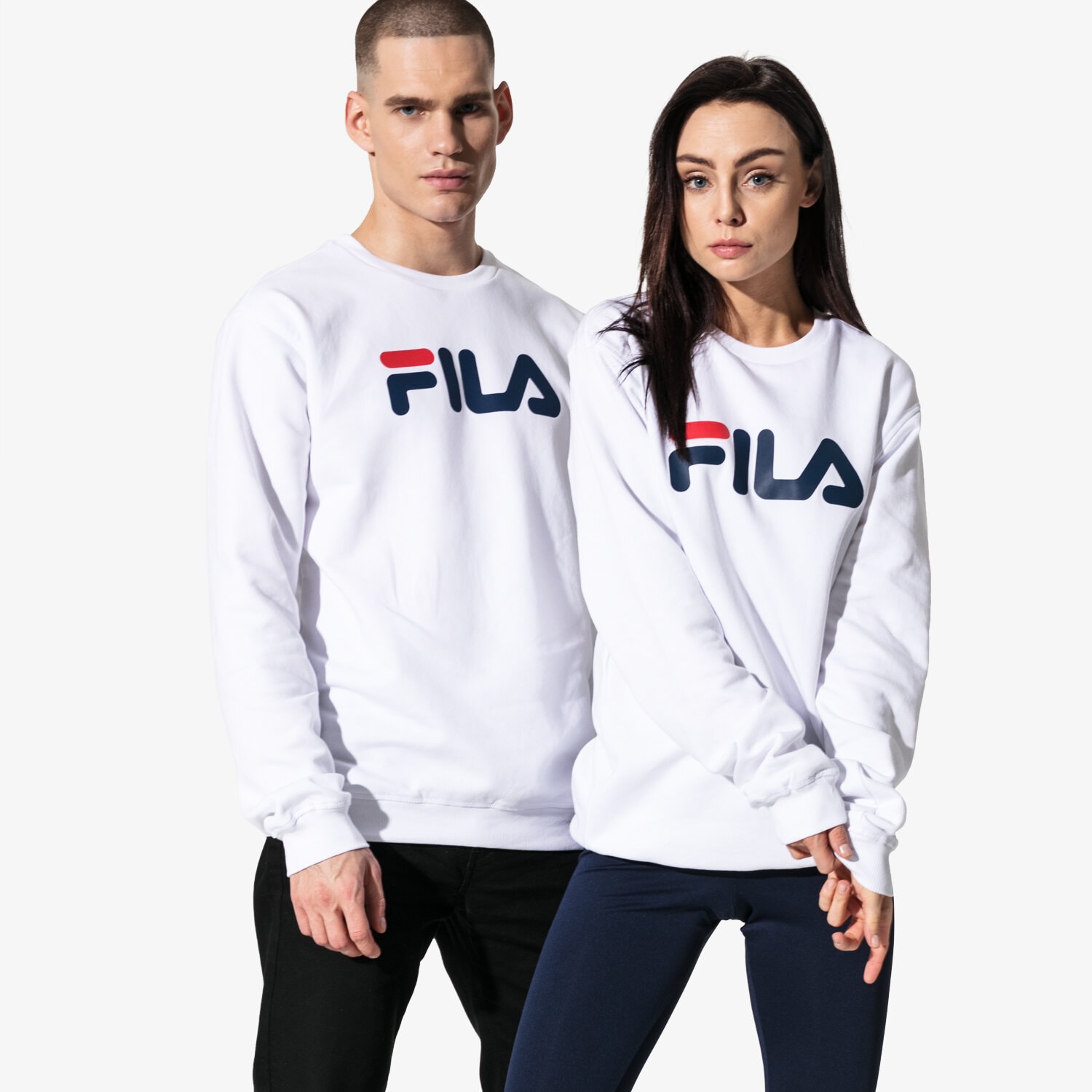 pánská mikina FILA MIKINA PURE CREW SWEAT 681091M67 BÍLÁ