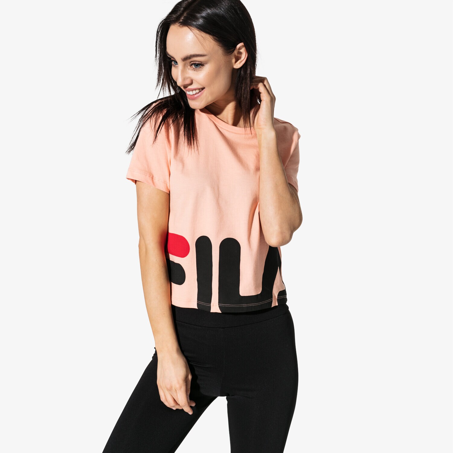dámské tričko FILA TRIČKO SS EARLY CROPPED TEE 684490A030 RŮŽOVÁ