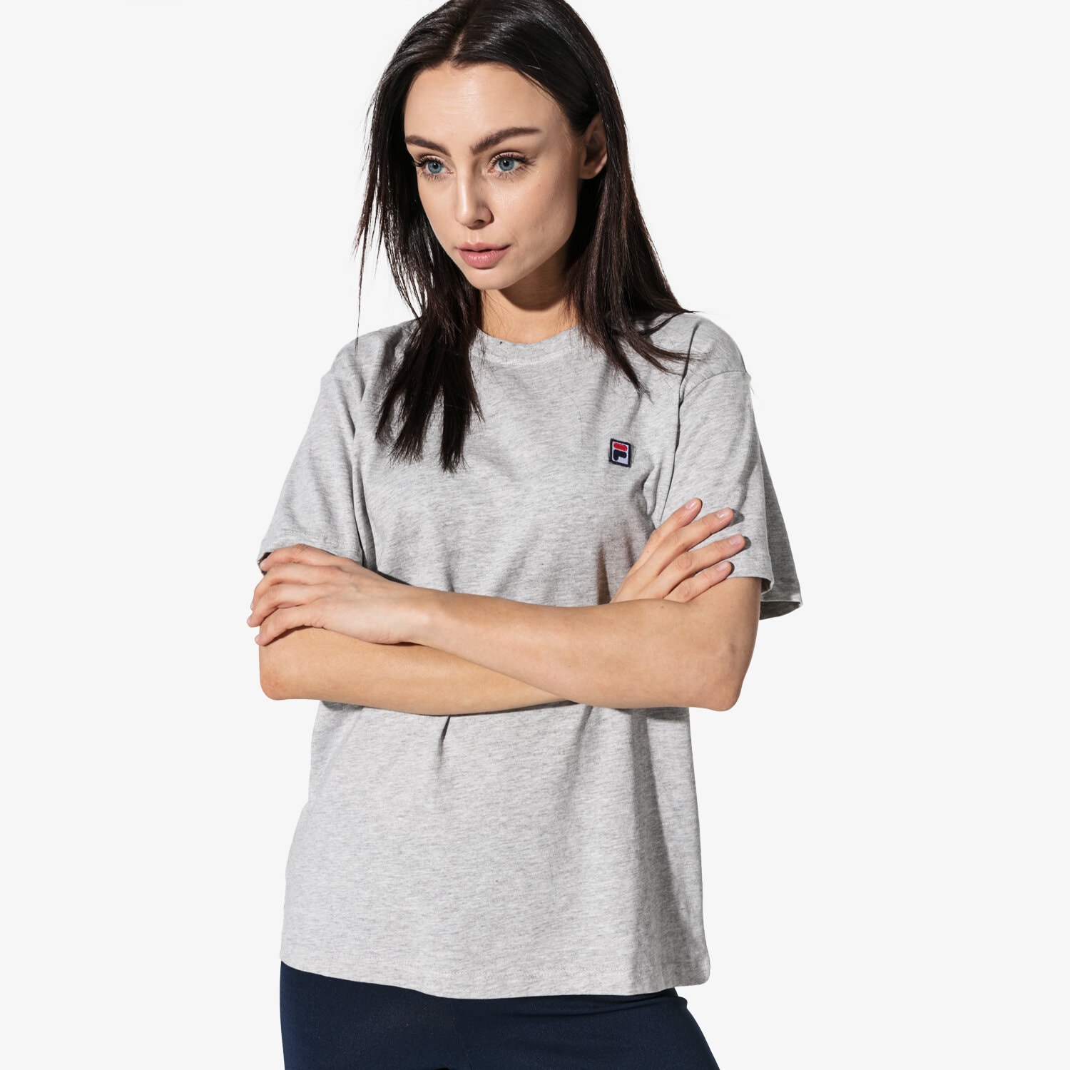dámské tričko FILA TRIČKO SS NOVA CROPPED TEE SS 682319B13 ŠEDÁ