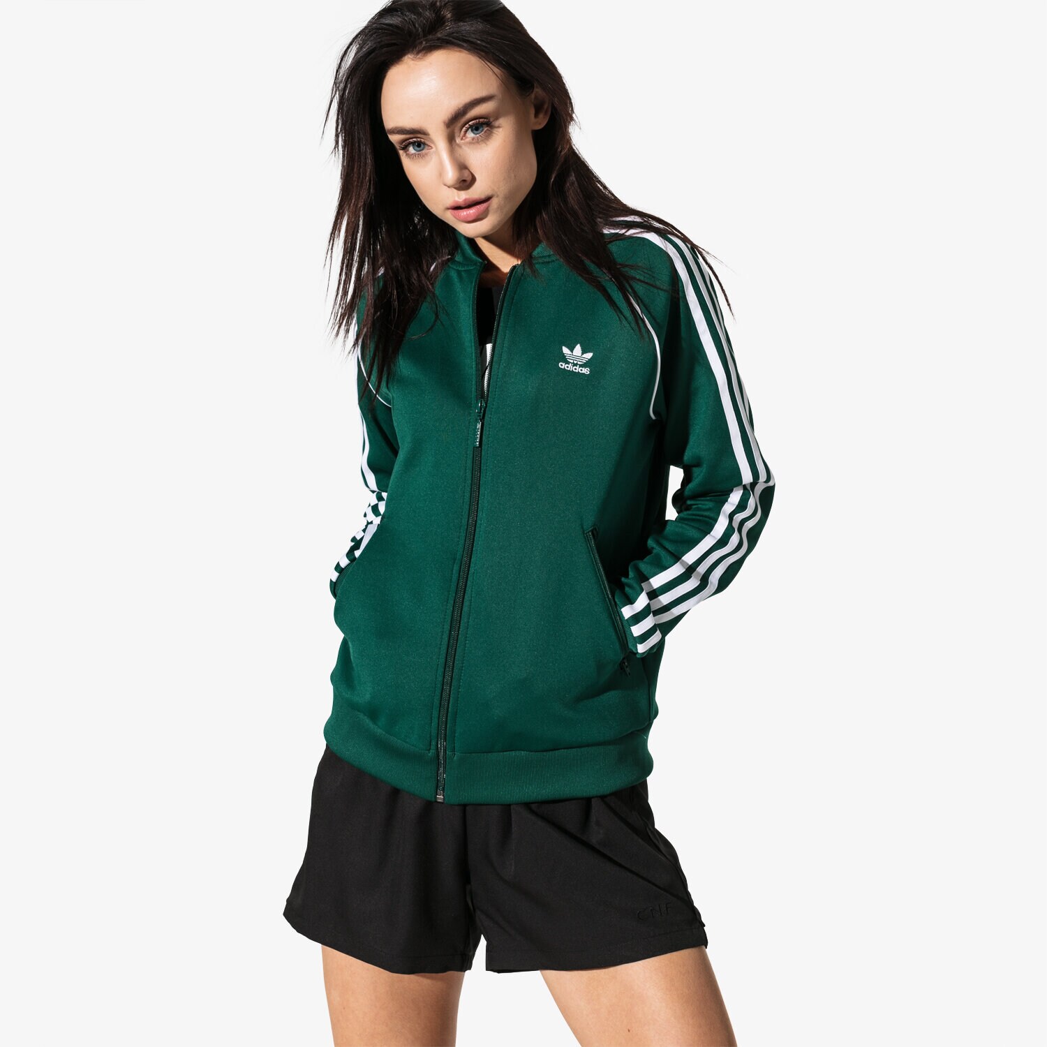 dámská mikina ADIDAS MIKINA SST TT ADICOLOR DV2642 ZELENÁ