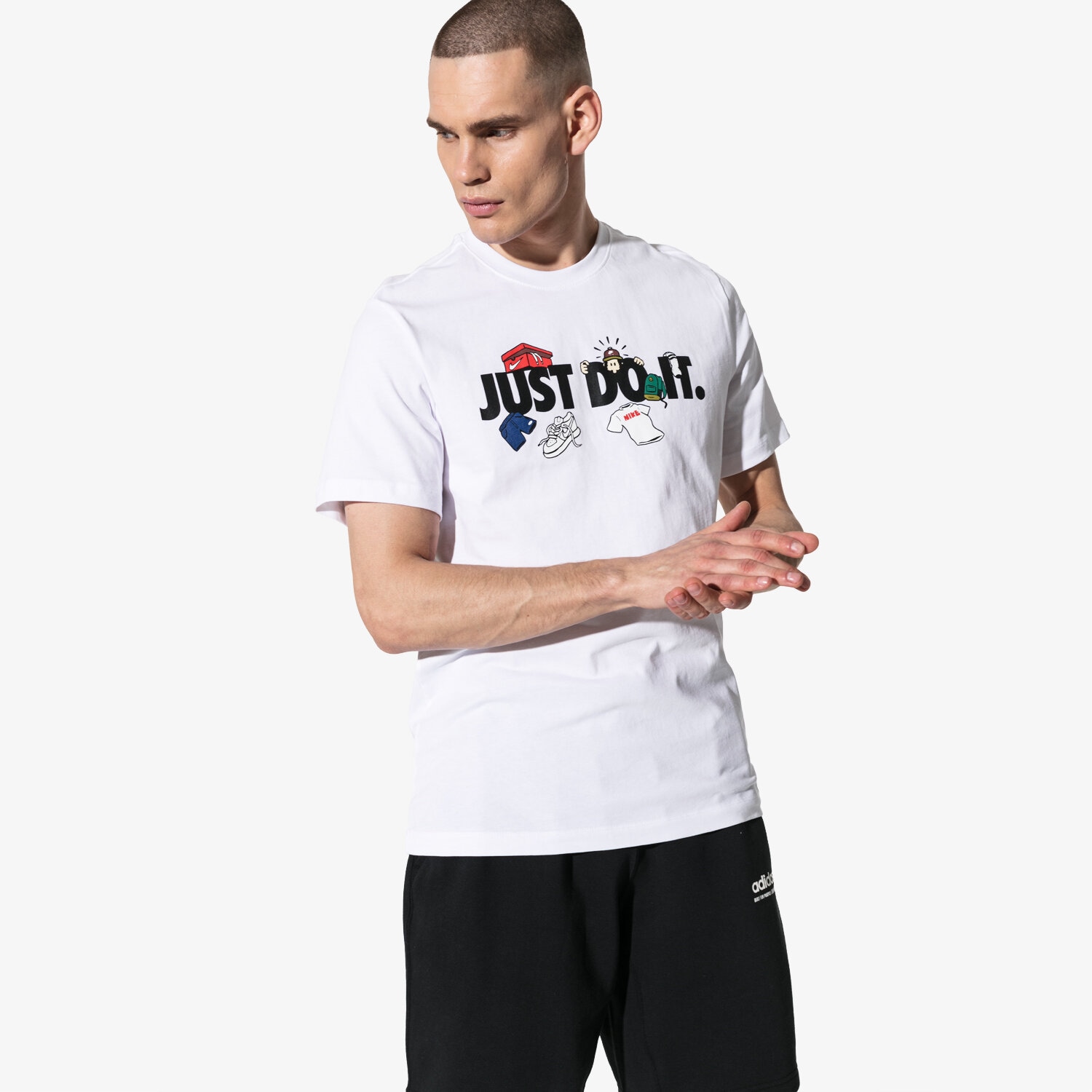 pánské tričko NIKE TRIČKO SS M NSW TEE HYPE NIKE 2 SPORTSWEAR AR5077-100 BÍLÁ