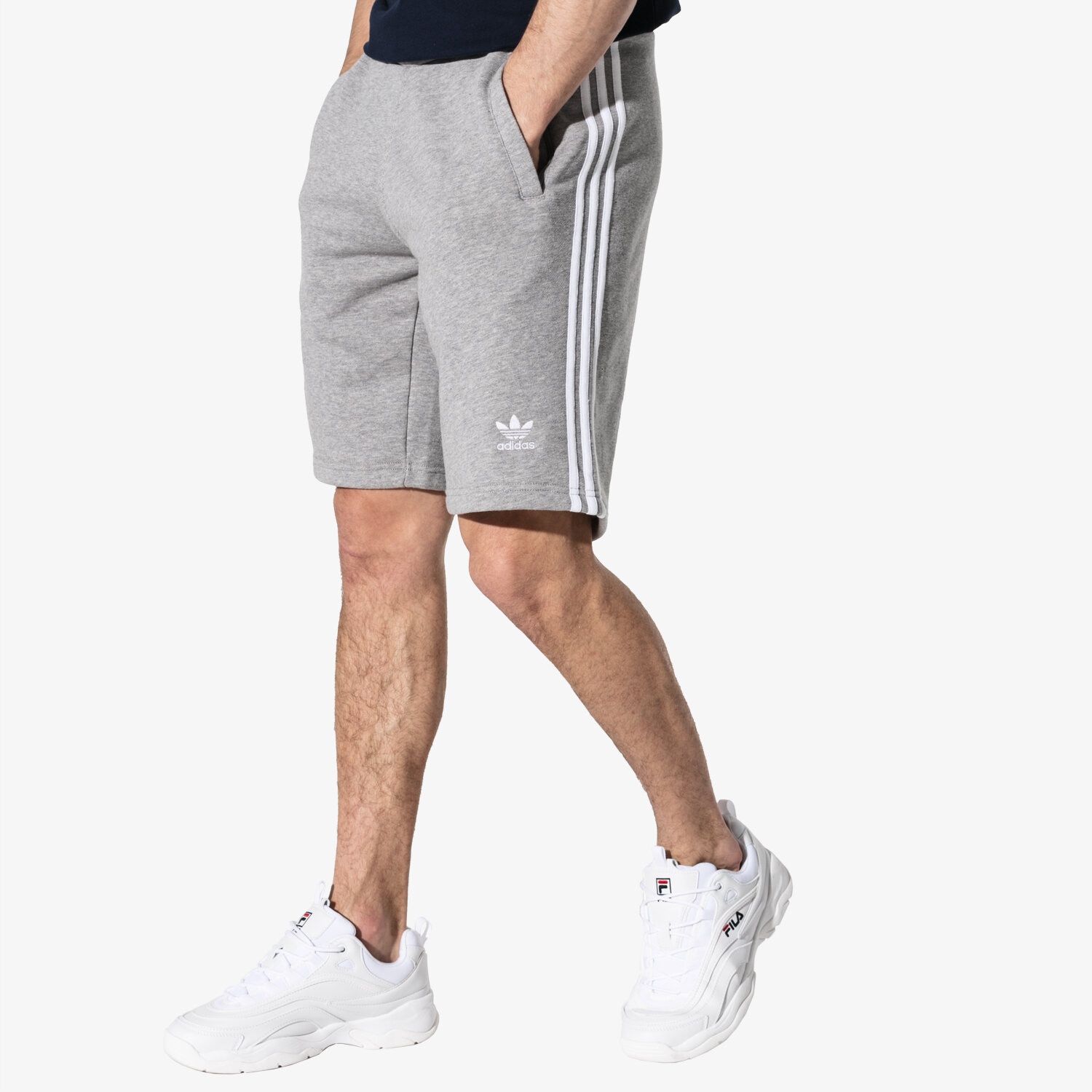 pánské kraťasy ADIDAS ŠORTKY  3-STRIPE SHORT ADICOLOR DH5803 ŠEDÁ
