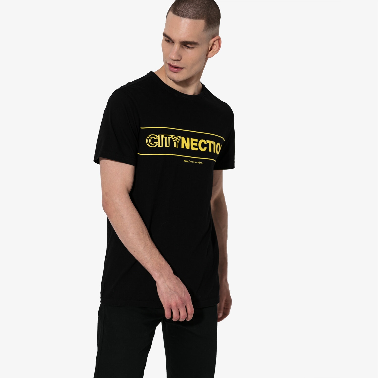 pánské tričko CONFRONT TRIČKO SS NECTION CF19TSM92001 ČERNÁ