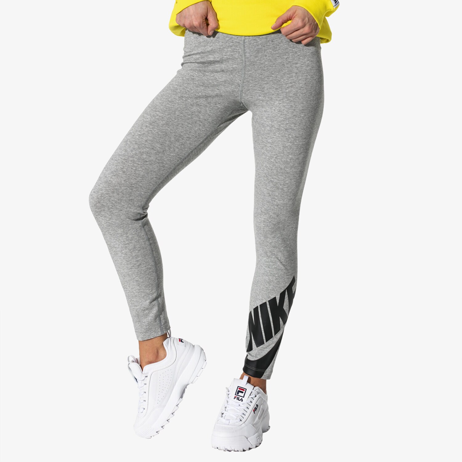dámské kalhoty NIKE LEGGINGS W NSW LEGASEE 7/8 FUTURA AR3507-063 ŠEDÁ
