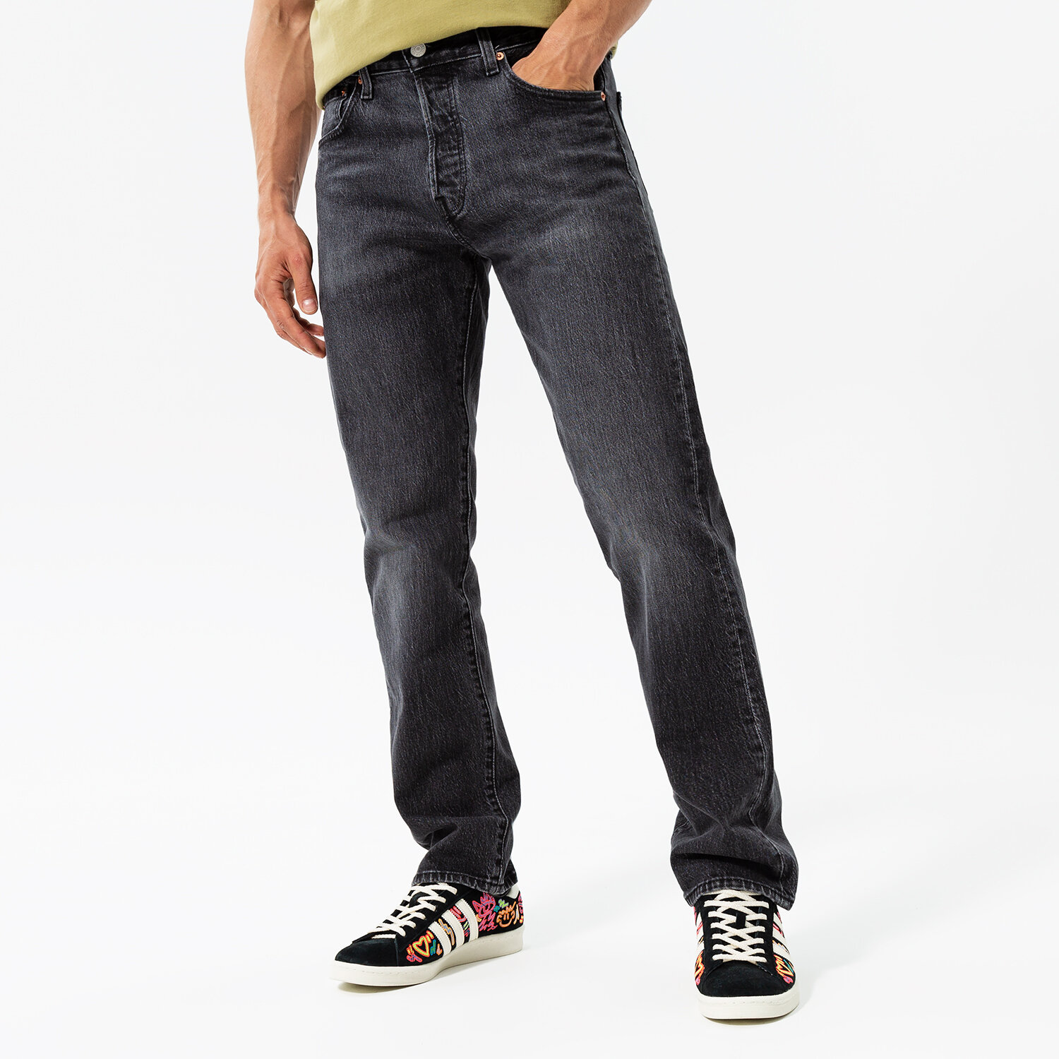 pánské kalhoty LEVI'S KALHOTY  501 '93 STRAIGHT 79830-0057 ČERNÁ