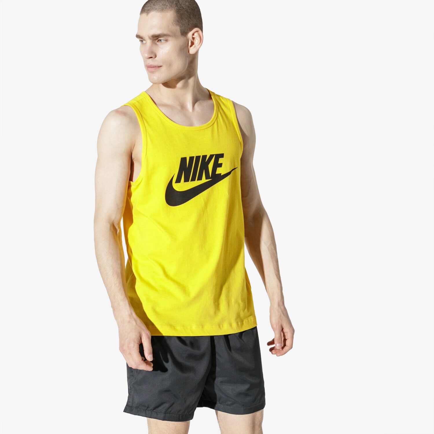 pánská košile NIKE TOP M NSW ICON FUTURA AR4991-741 ŽLUTÁ