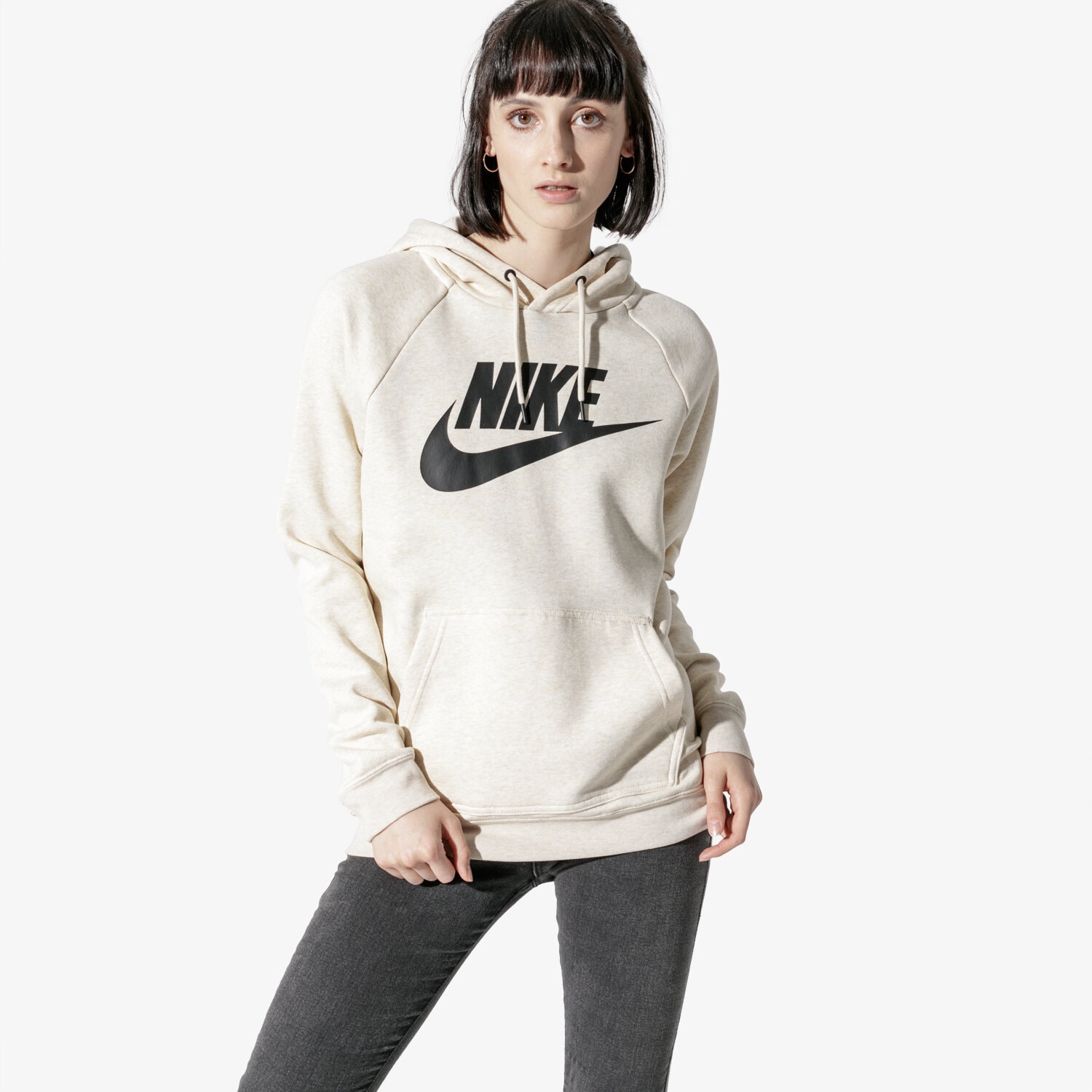 dámská mikina NIKE MIKINA W NSW RALLY HOODIE HBR 930913-258 BÉŽOVÁ