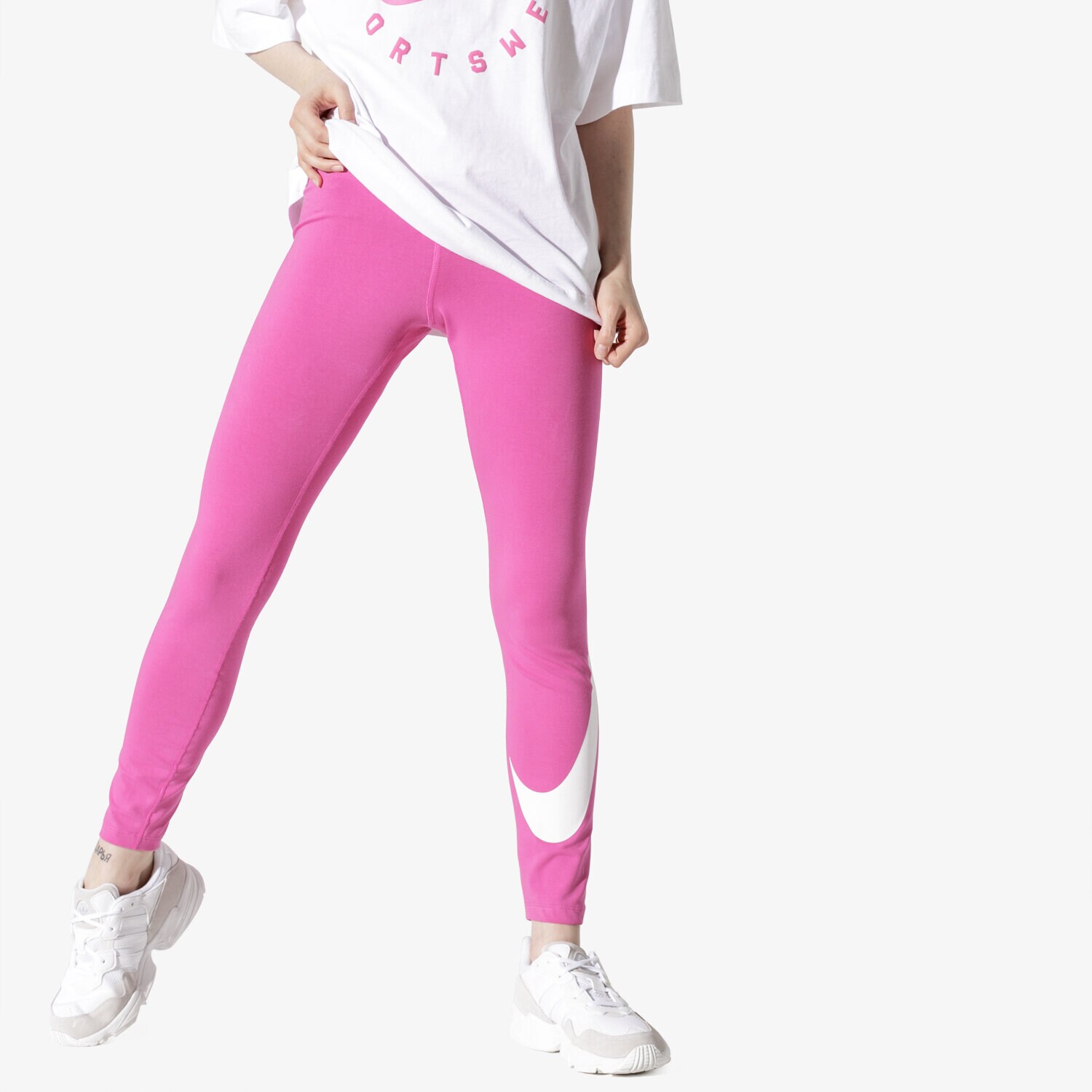 dámské kalhoty NIKE LEGGINGS W NSW LEGASEE LGGNG SWOOSH AR3509-623 RŮŽOVÁ