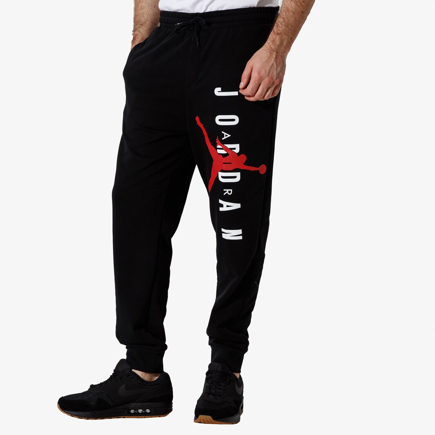 pánské kalhoty JORDAN KALHOTY  JUMPMAN AIR LWT FLC PANT AR0031-010 ČERNÁ