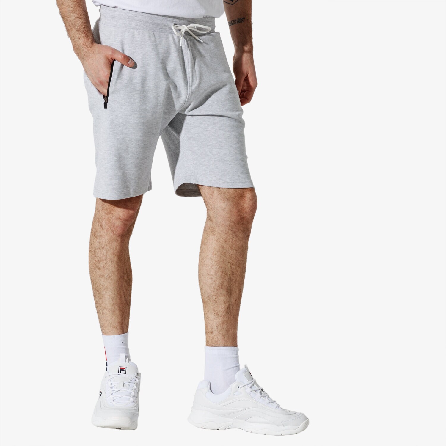pánské kraťasy CONFRONT ŠORTKY  CNF ELASTIC SHORTS CF19SZM33005 ŠEDÁ