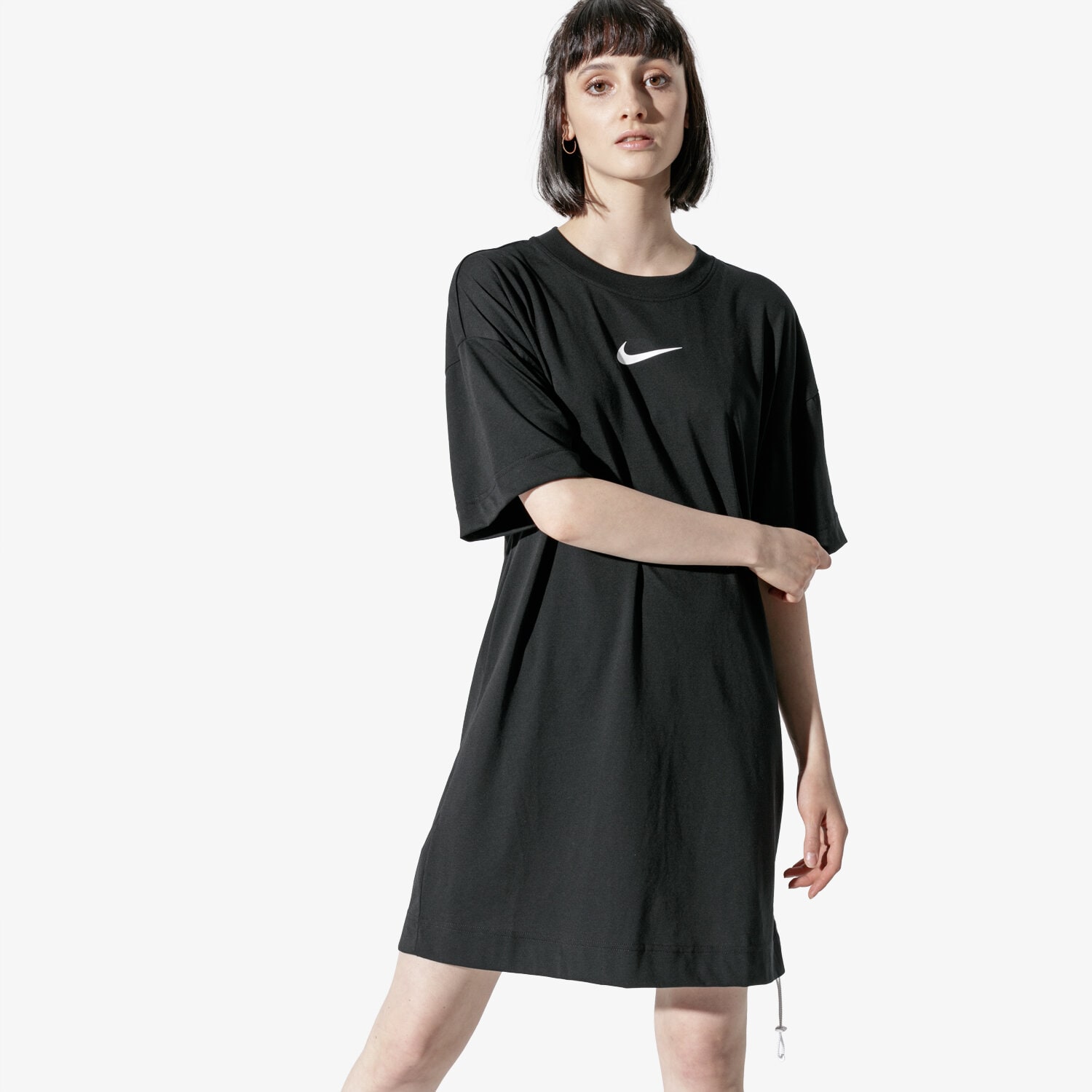 dámské šaty NIKE ŠATY W NSW SWSH DRESS BQ7960-010 ČERNÁ