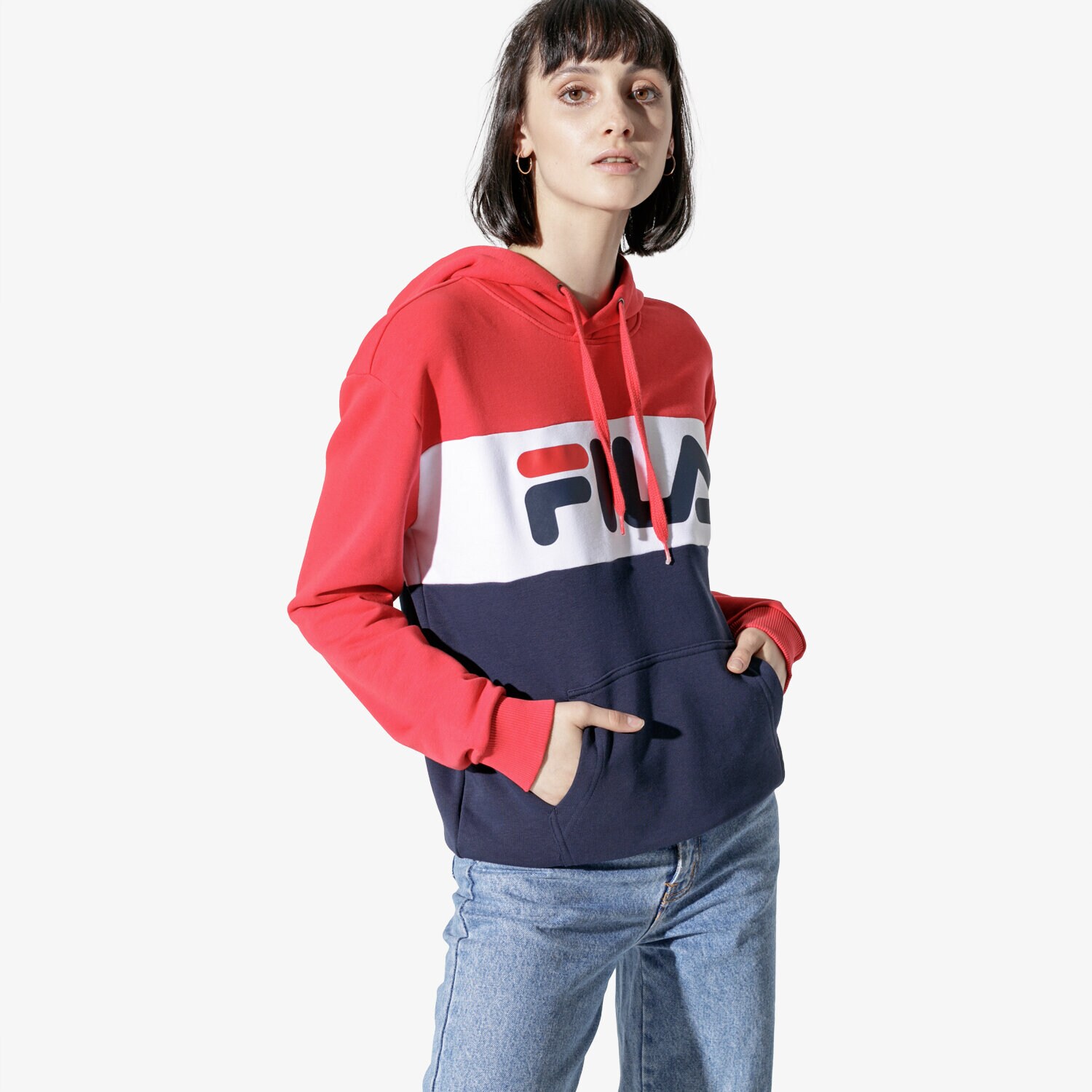 dámská mikina FILA MIKINA LORI HOODIE SWEAT 687042G06 TMAVOMODRÁ