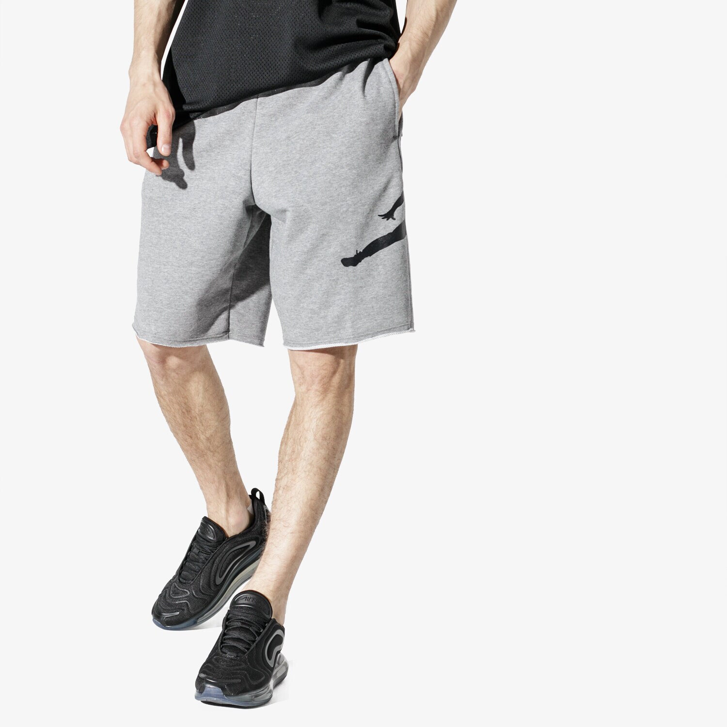 pánské kraťasy JORDAN ŠORTKY  M J JUMPMAN FLC SHORT JORDAN OFF CRT BBALL AQ3115-091 ŠEDÁ