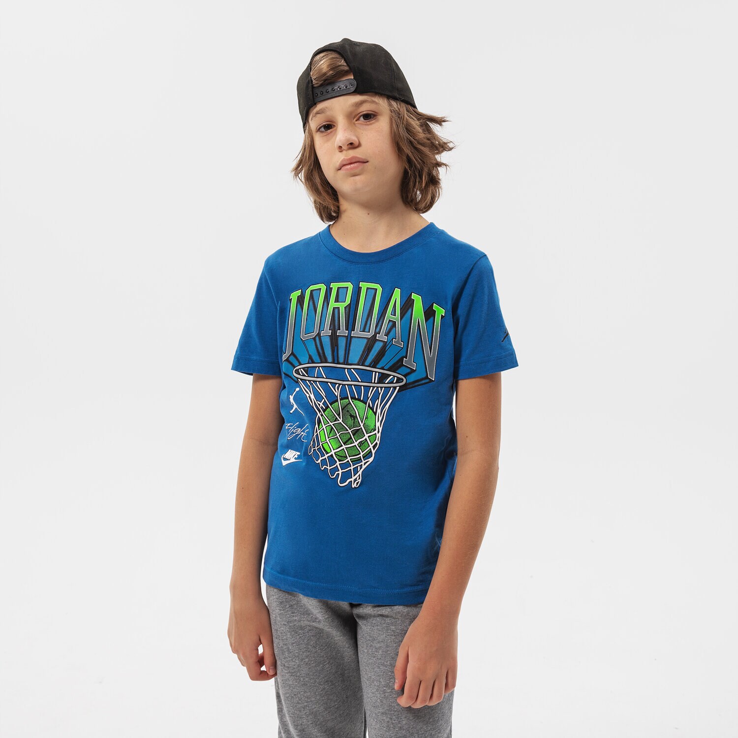 dětské tričko JORDAN TRIČKO JORDAN HOOP STYLE SS TEE BOY 95B231-BAJ MODRÁ