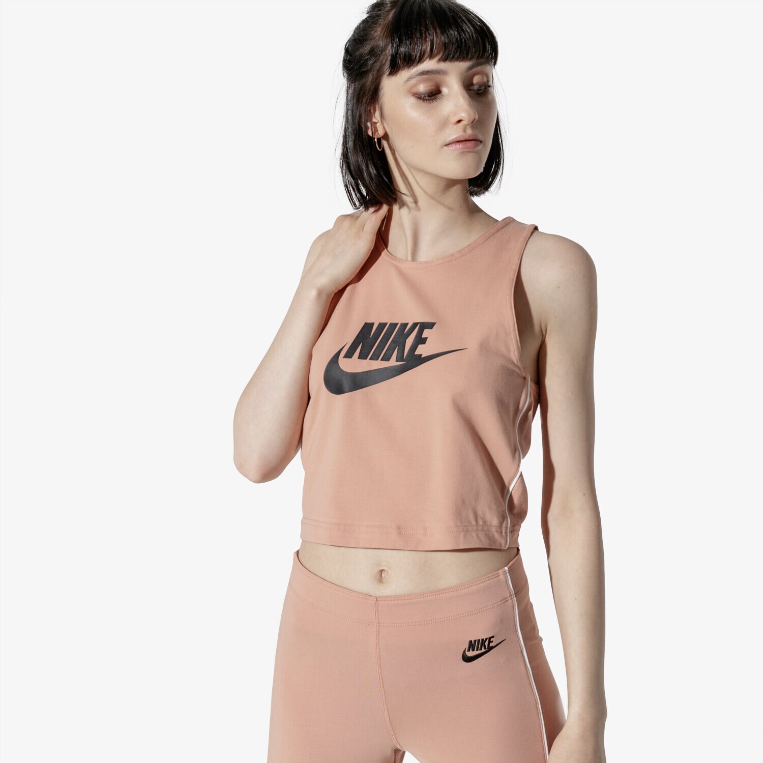 dámský top NIKE TOP W NSW HRTG TOP AR2327-605 RŮŽOVÁ