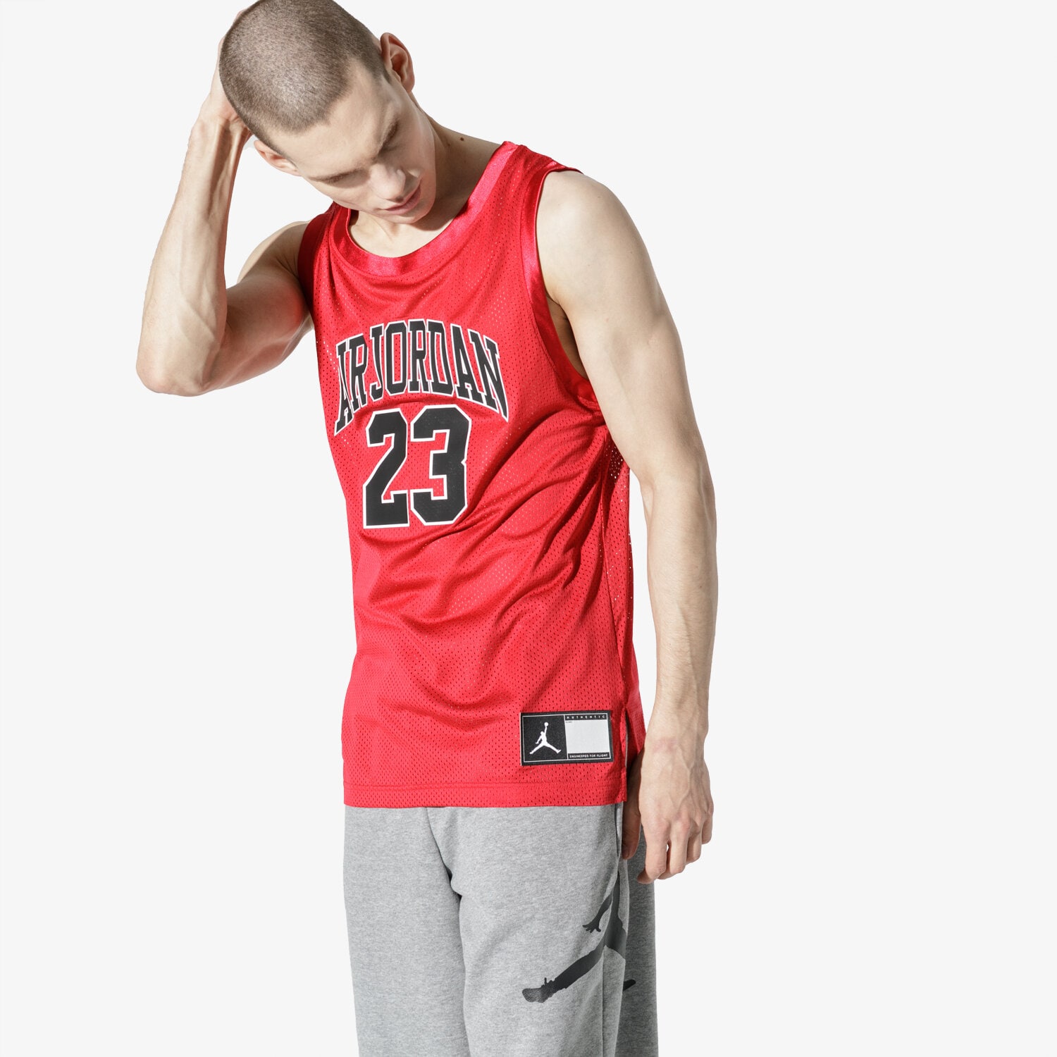 pánská košile JORDAN TOP DNA DISTORTED JERSEY AJ1140-687 ČERVENÁ