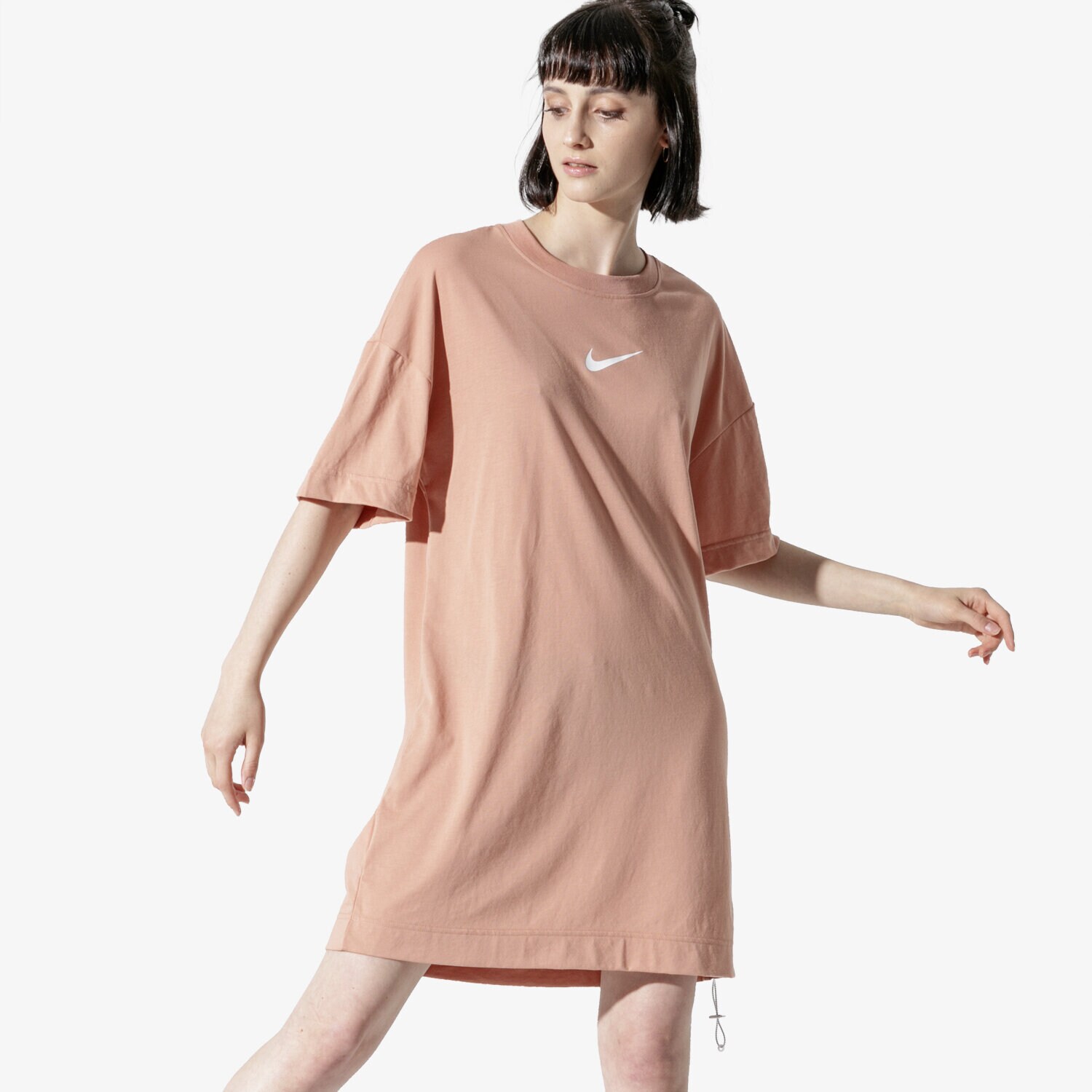 dámské šaty NIKE ŠATY W NSW SWSH DRESS BQ7960-605 RŮŽOVÁ