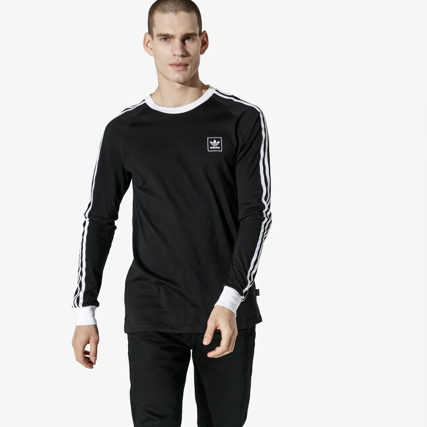 pánská mikina ADIDAS MIKINA LS CALI BB T DU8394 ČERNÁ