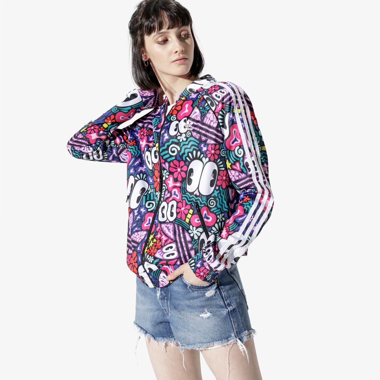 dámská mikina ADIDAS MIKINA SST TRACK TOP DV2659 VÍCEBAREVNÁ