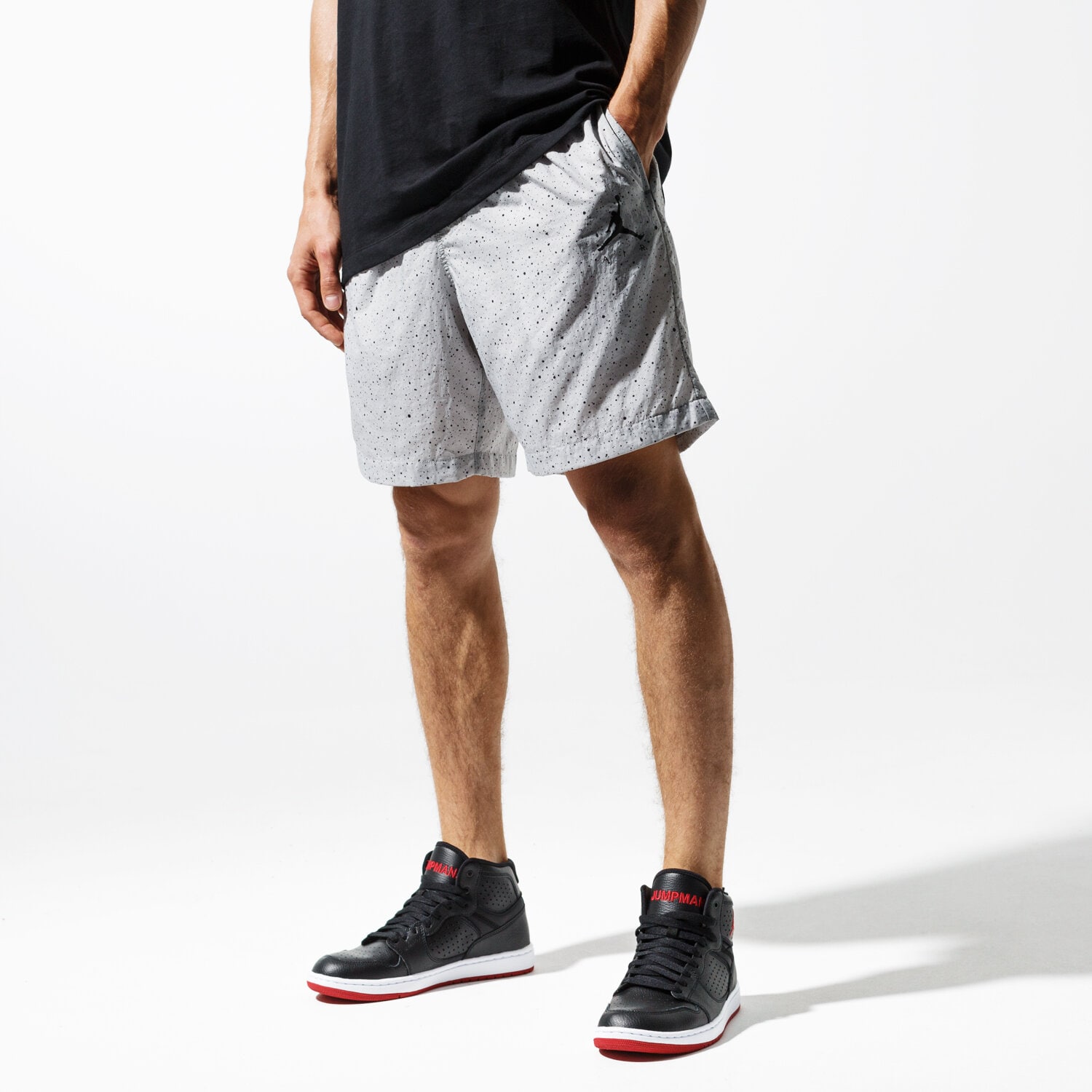 pánské kraťasy JORDAN ŠORTKY  JUMPMAN CEMENT POOLSIDE 7" SHO AO2842-077 ŠEDÁ