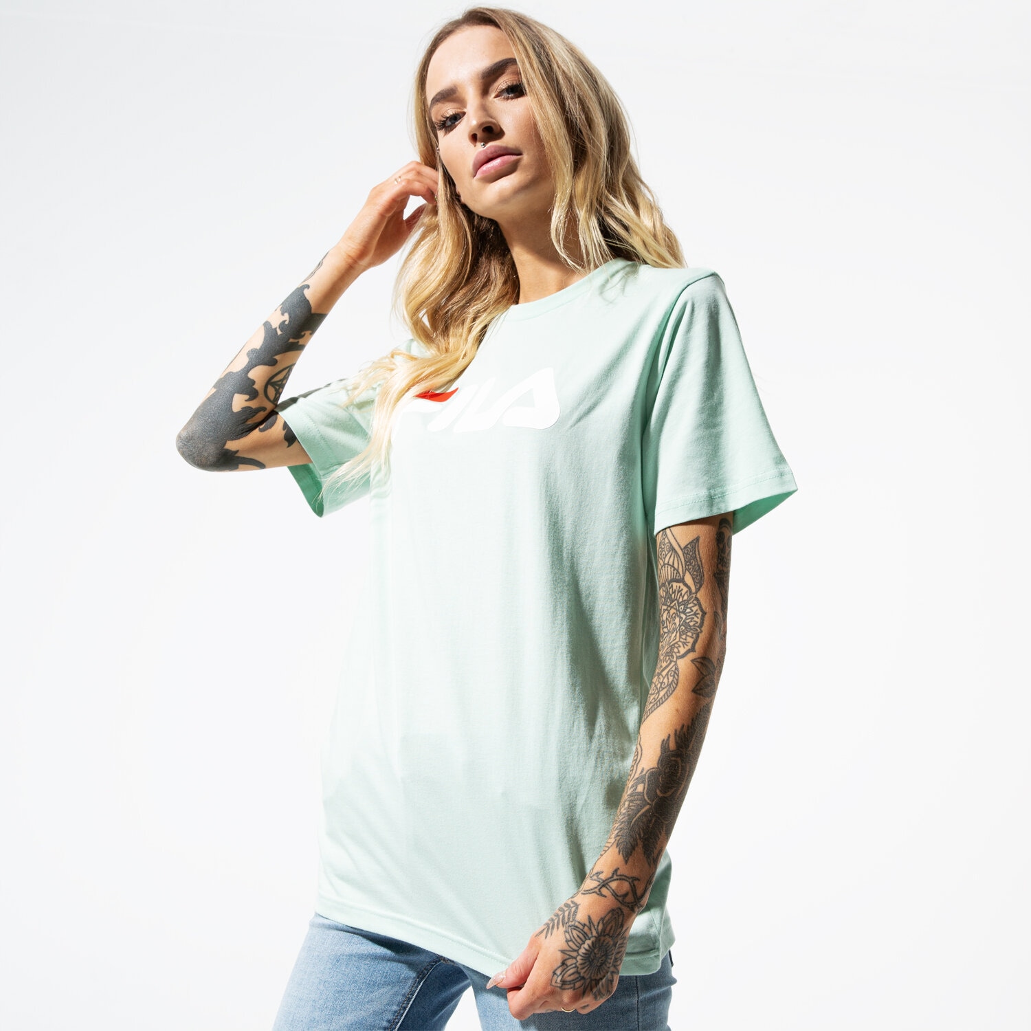 dámské tričko FILA TRIČKO SS PURE SHORT SLEEVE SHIRT 681093A204 ZELENÁ