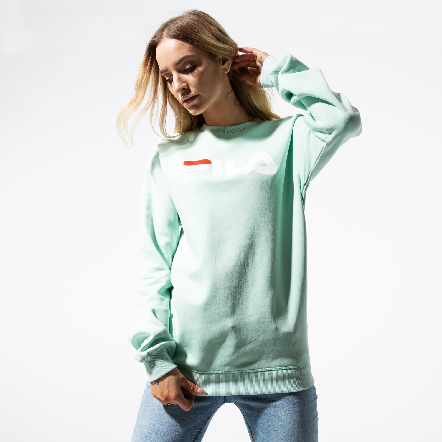 dámská mikina FILA MIKINA PURE HOODY 681091A204 ZELENÁ