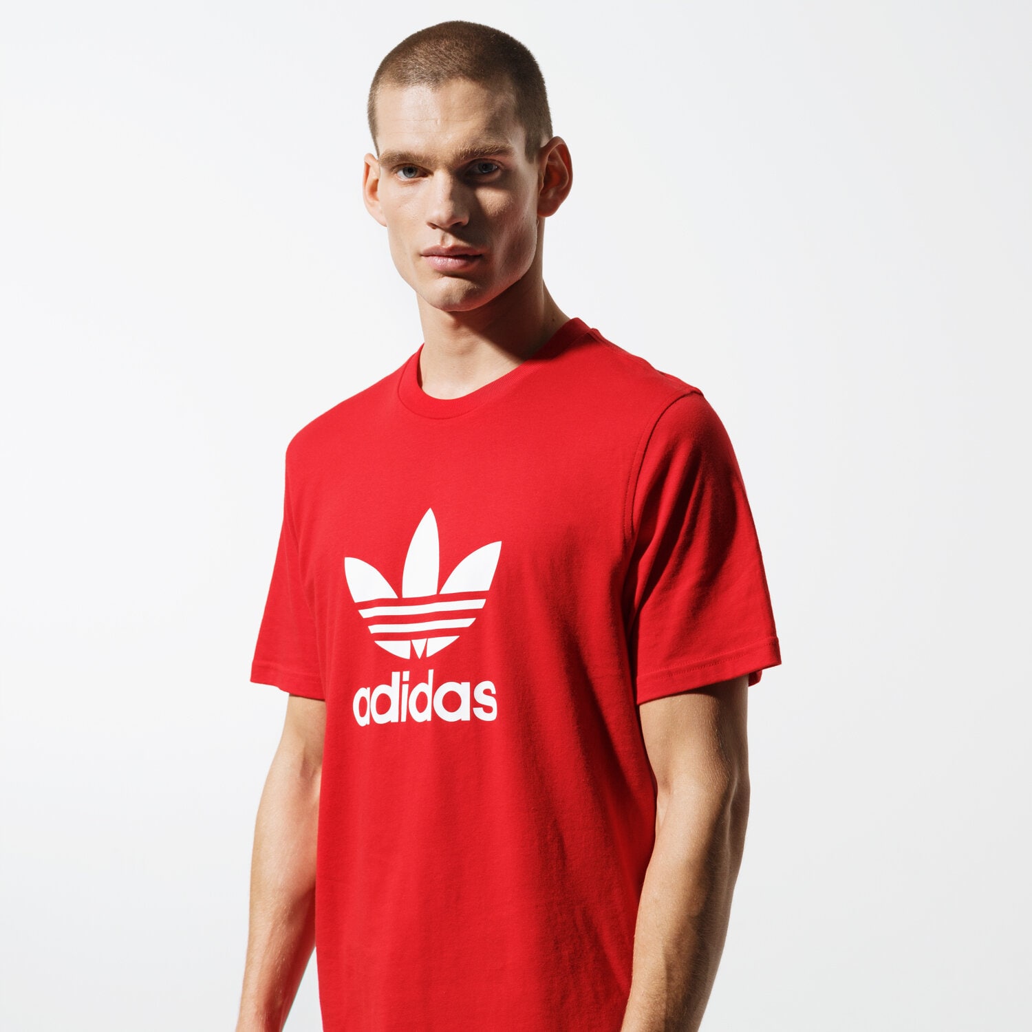 pánské tričko ADIDAS TRIČKO SS TREFOIL TRIČKO EJ9678 ČERVENÁ