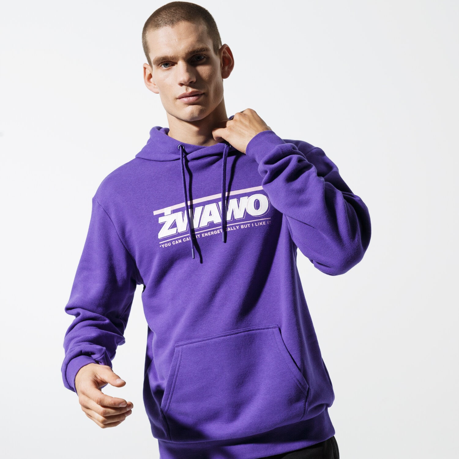 pánská mikina CONFRONT MIKINA SLOGAN PUR SWEATSHIRT CF39BLM32001 FIALOVÁ