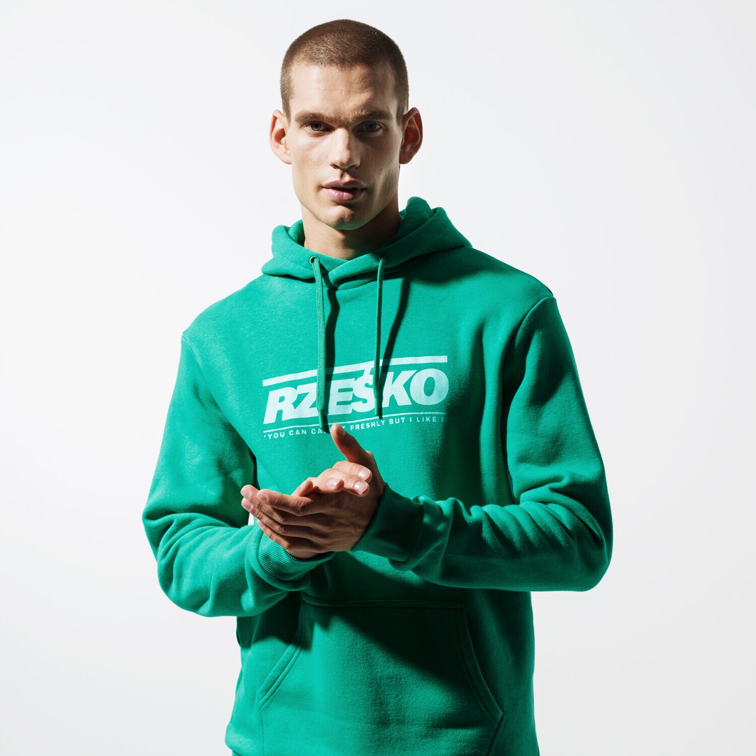 pánská mikina CONFRONT MIKINA SLOGAN GRN SWEATSHIRT CF39BLM32002 ZELENÁ