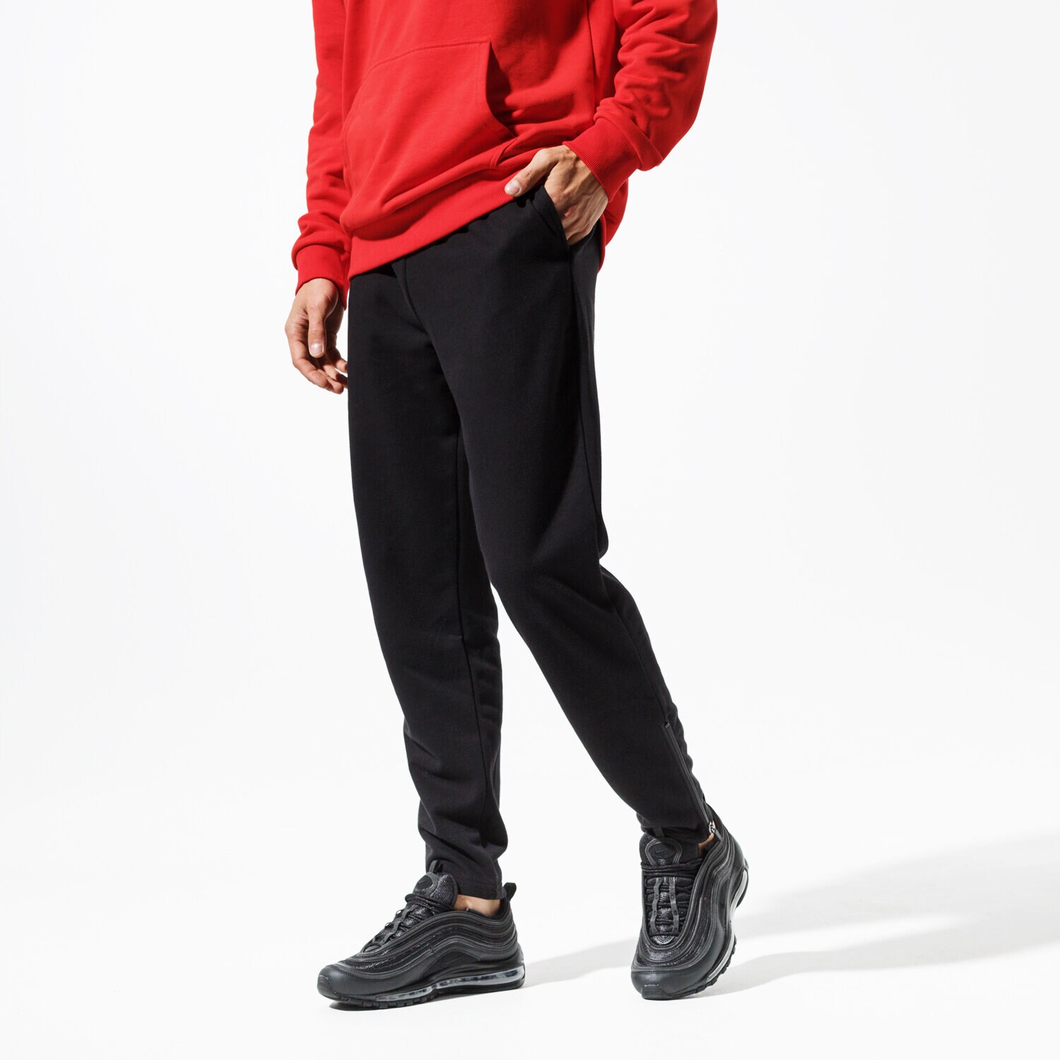 pánské kalhoty CONFRONT KALHOTY  CITY BLK PANTS CF39SPM27001 ČERNÁ