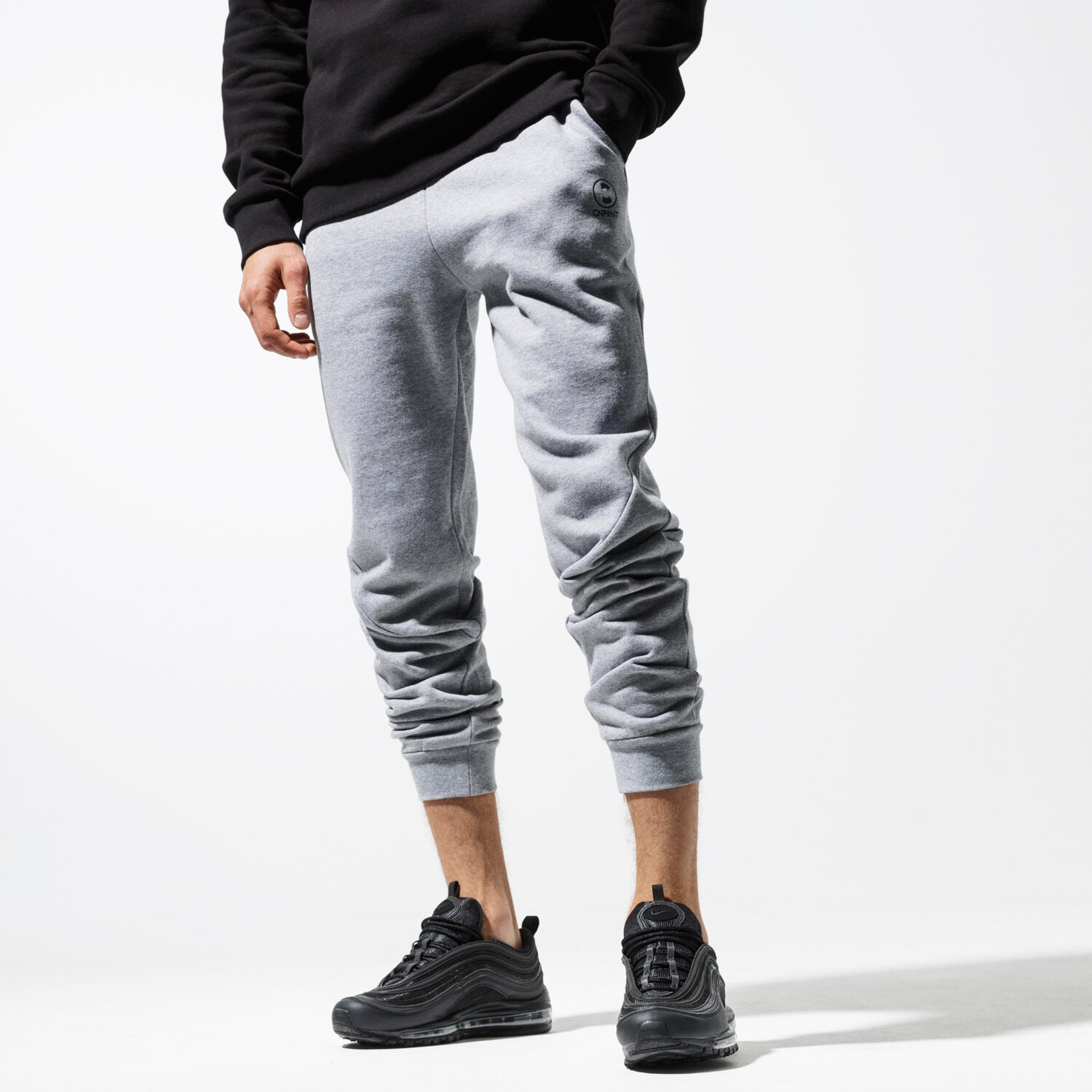 pánské kalhoty CONFRONT KALHOTY  ESSENTIAL GRY PANTS CF39SPM30003 ŠEDÁ