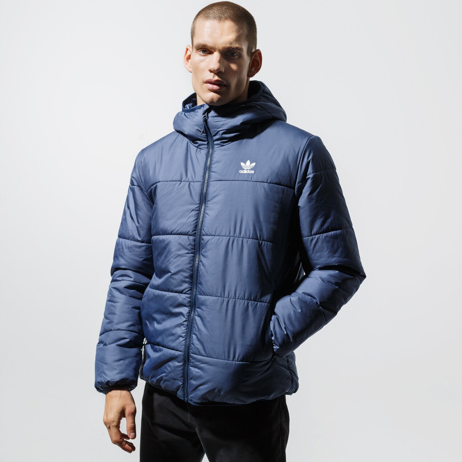 pánská zimní bunda ADIDAS BUNDA JACKET PADDED ED5828 TMAVOMODRÁ