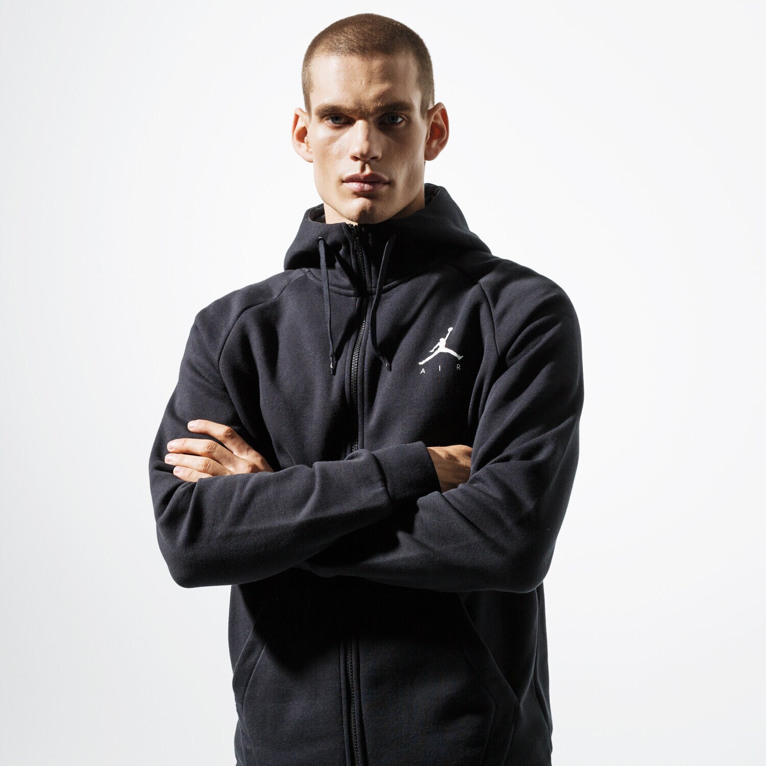 pánská mikina JORDAN MIKINA M J JUMPMAN FLEECE FZ 939998-010 ČERNÁ
