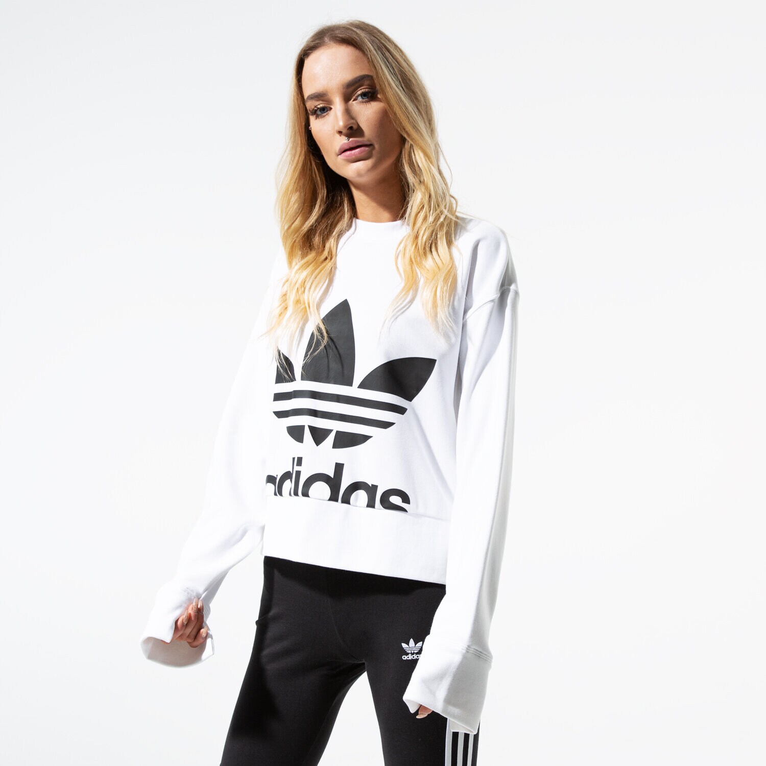 dámská mikina ADIDAS MIKINA BELLISTA SWEATER EC5777 BÍLÁ