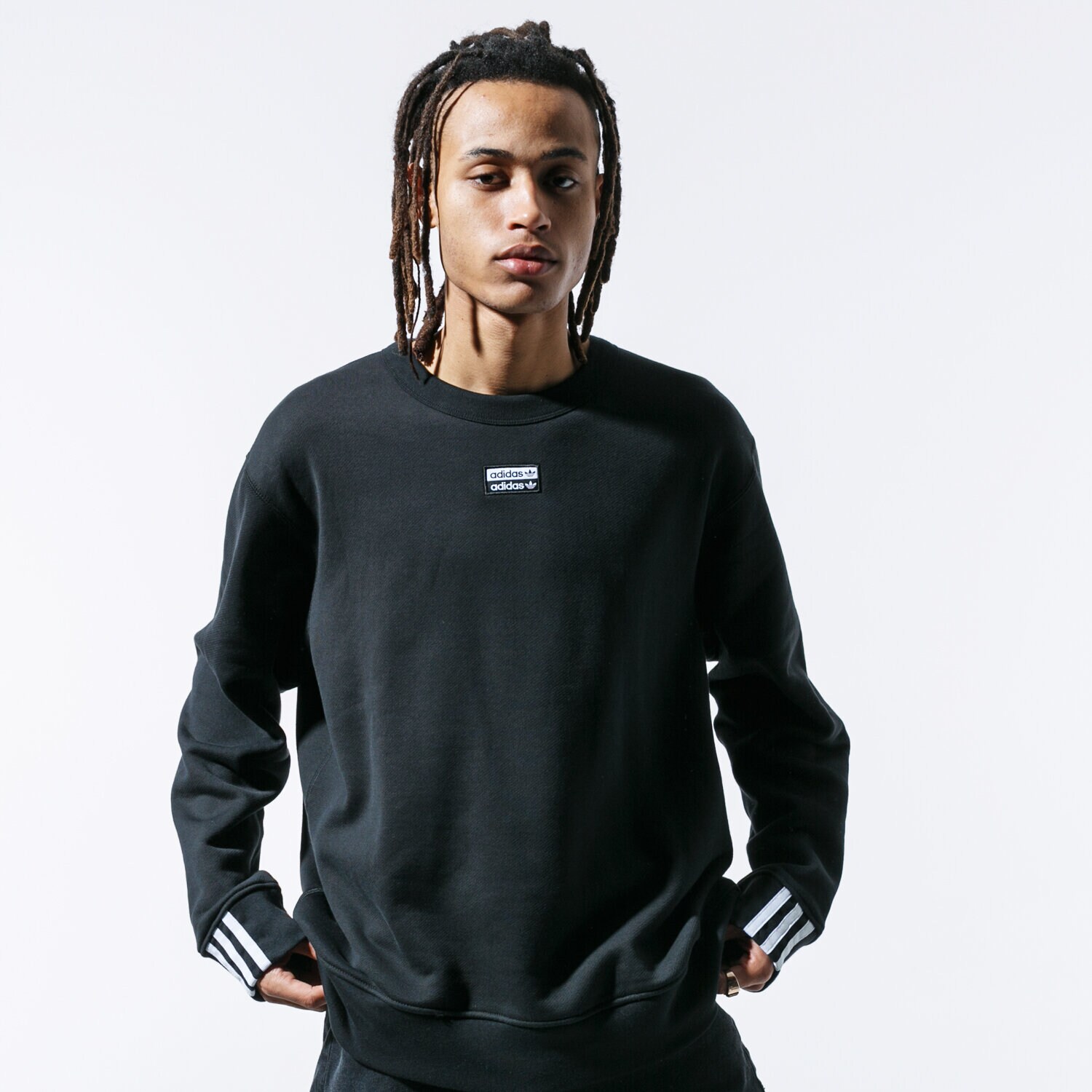 pánská mikina ADIDAS MIKINA VOCAL CREW ED7227 ČERNÁ