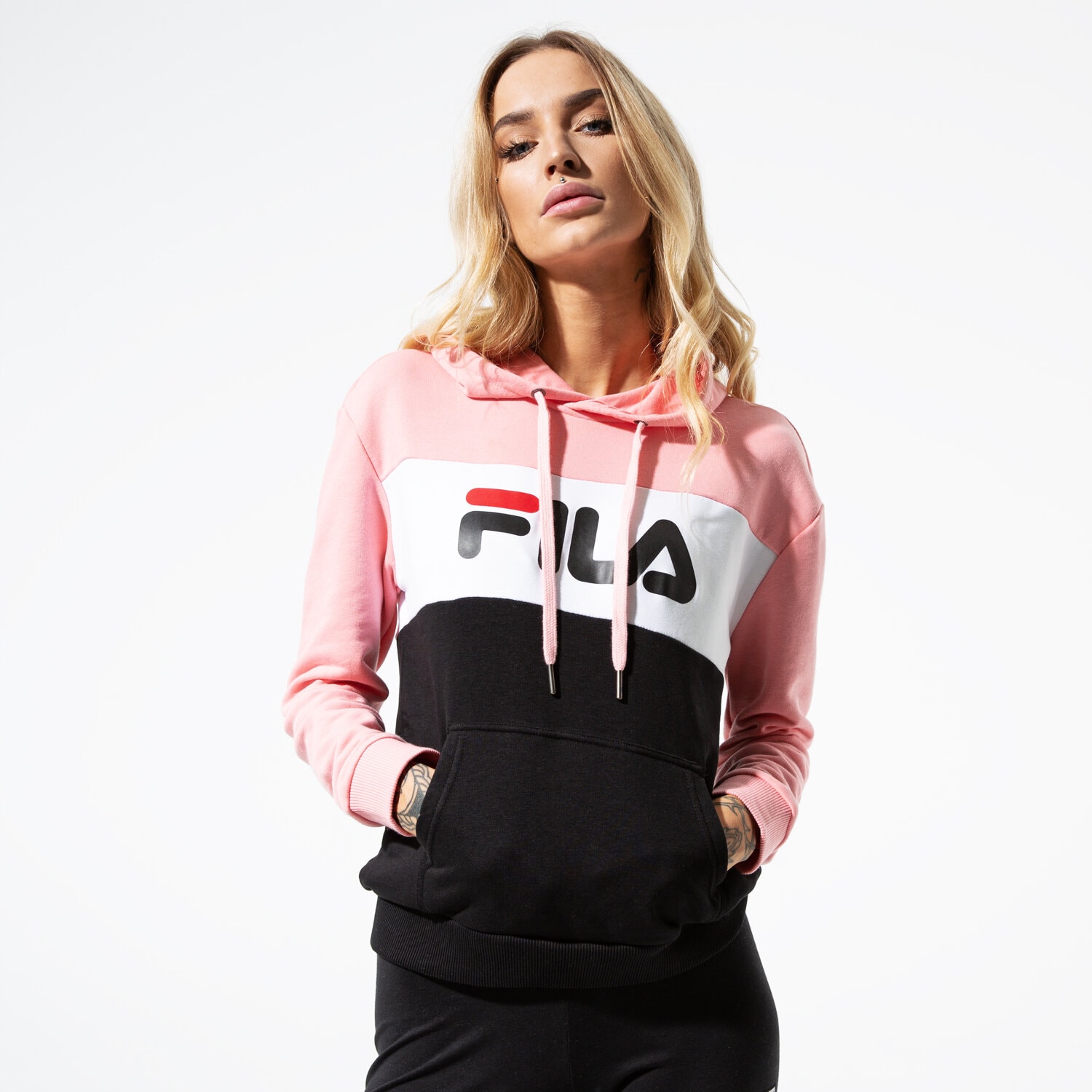 dámská mikina FILA MIKINA LORI HOODY 687042A209 RŮŽOVÁ