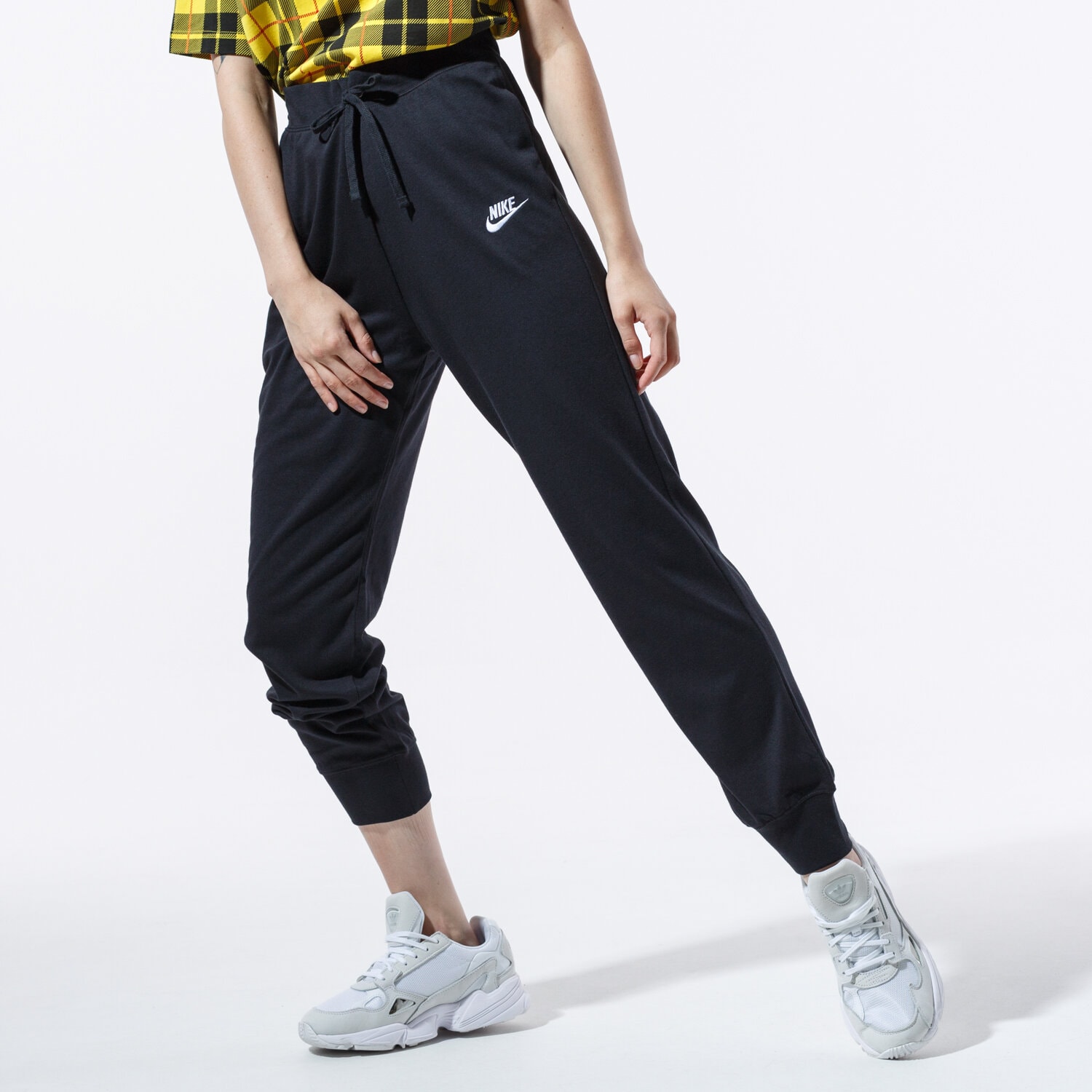 dámské kalhoty NIKE KALHOTY  W NSW PANT JRSY AR3758-010 ČERNÁ