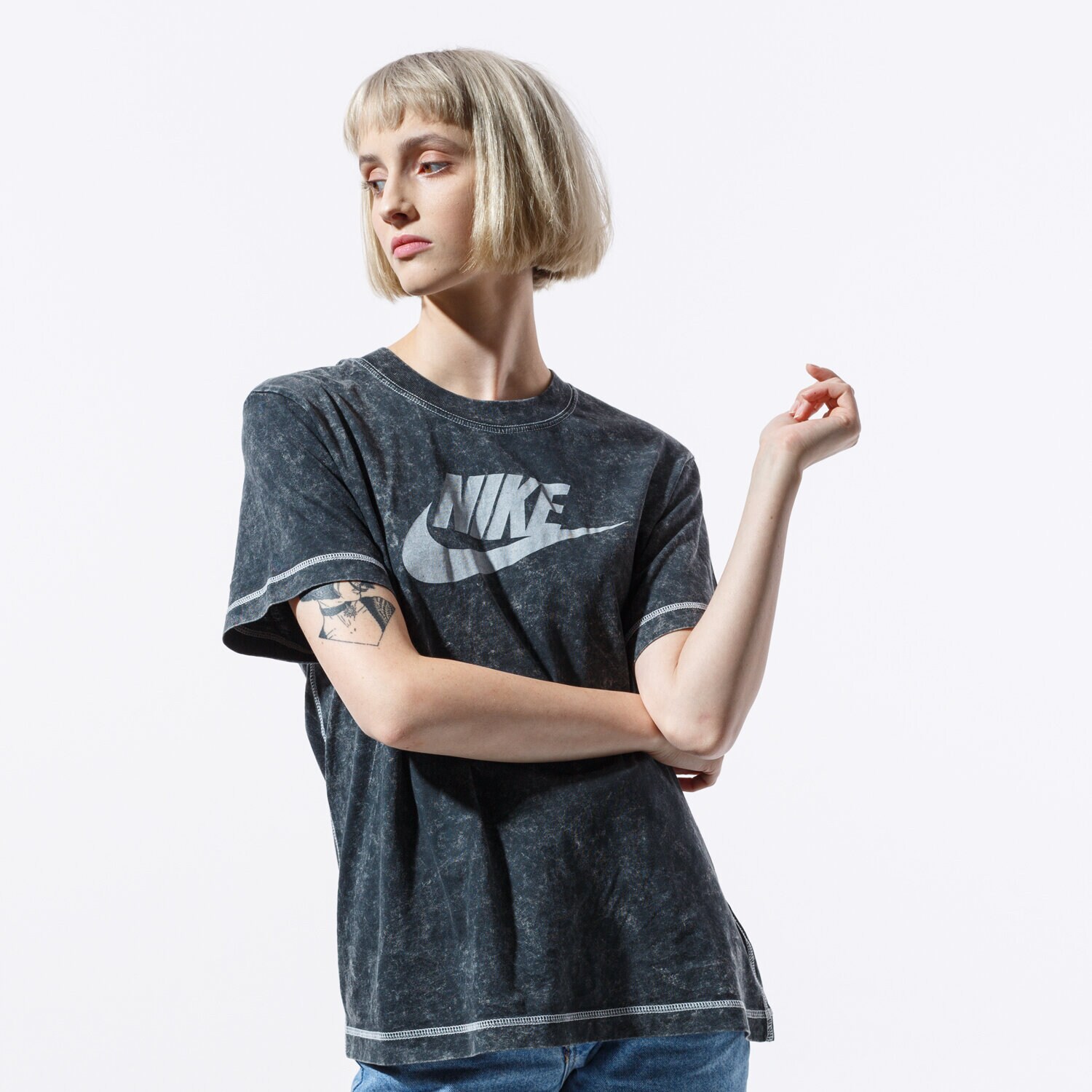 dámské tričko NIKE TRIČKO SS W NSW SS TOP REBEL CD5788-010 ČERNÁ