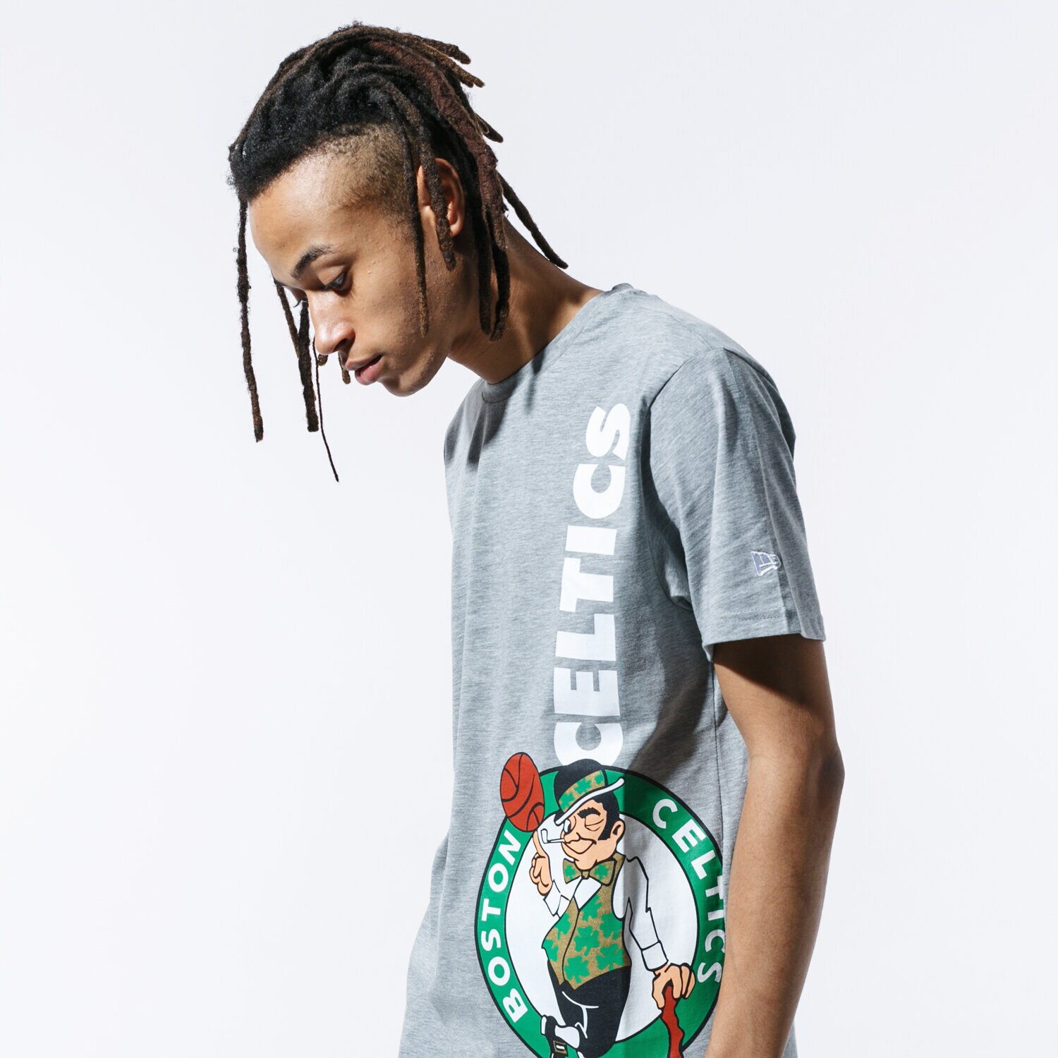 pánské tričko NEW ERA TRIČKO SS NBA TEAM TEE BOSCEL LGH 12033446 ŠEDÁ