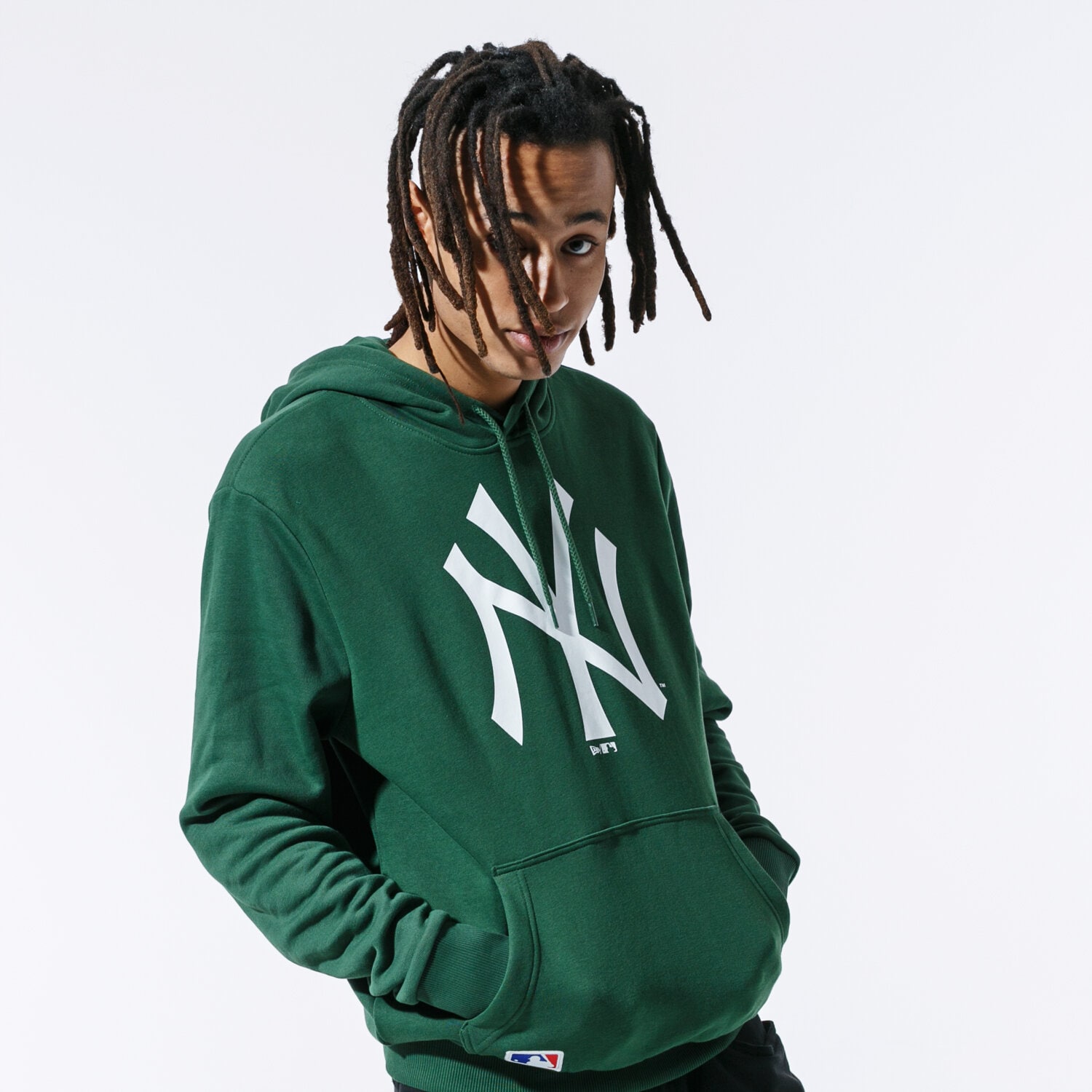 pánská mikina NEW ERA MIKINA MLB SEASONAL TEAM LOGO HOODY NEYYAN HOG 12033507 ZELENÁ