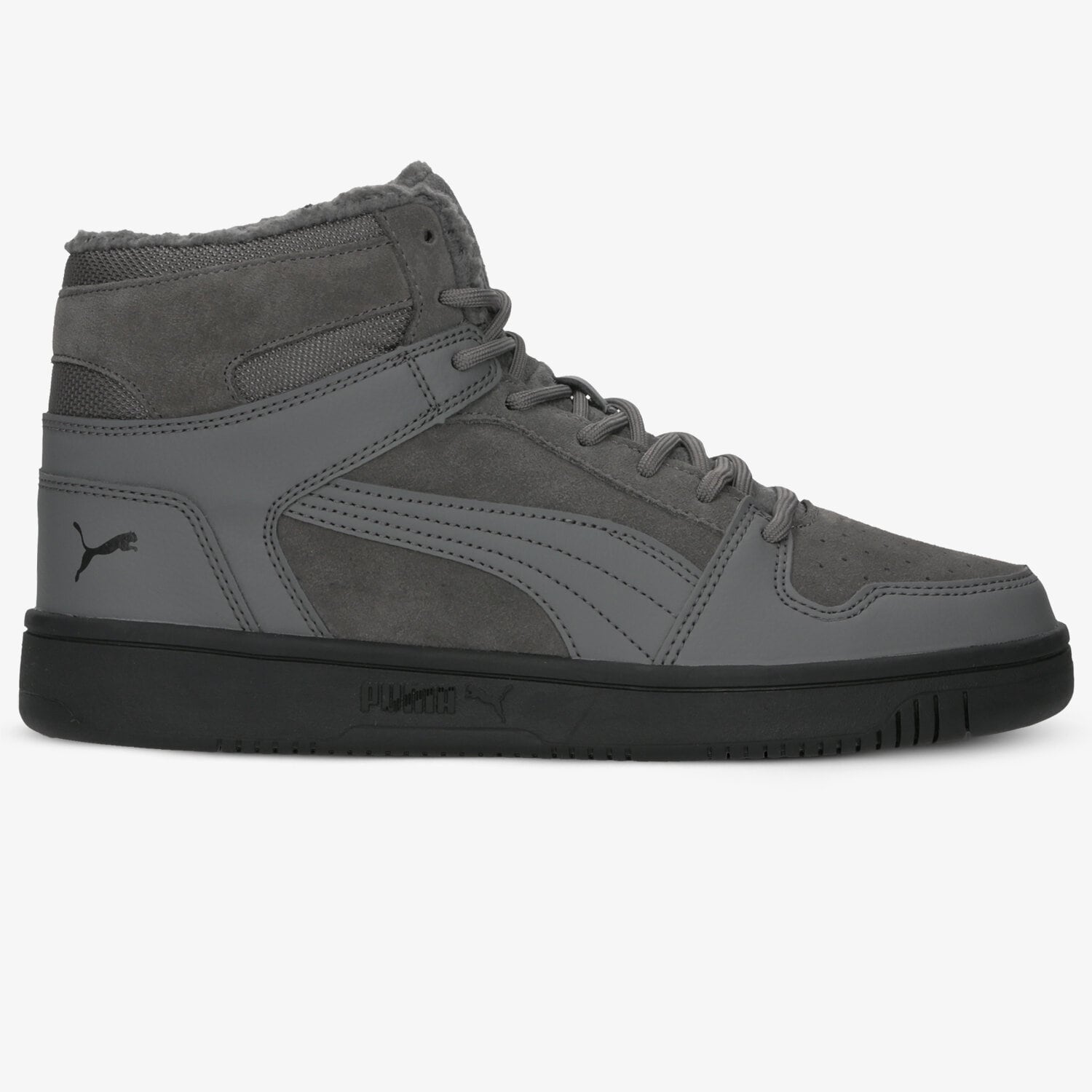 pánské tenisky PUMA REBOUND LAYUP SD FUR 36983102 ŠEDÁ