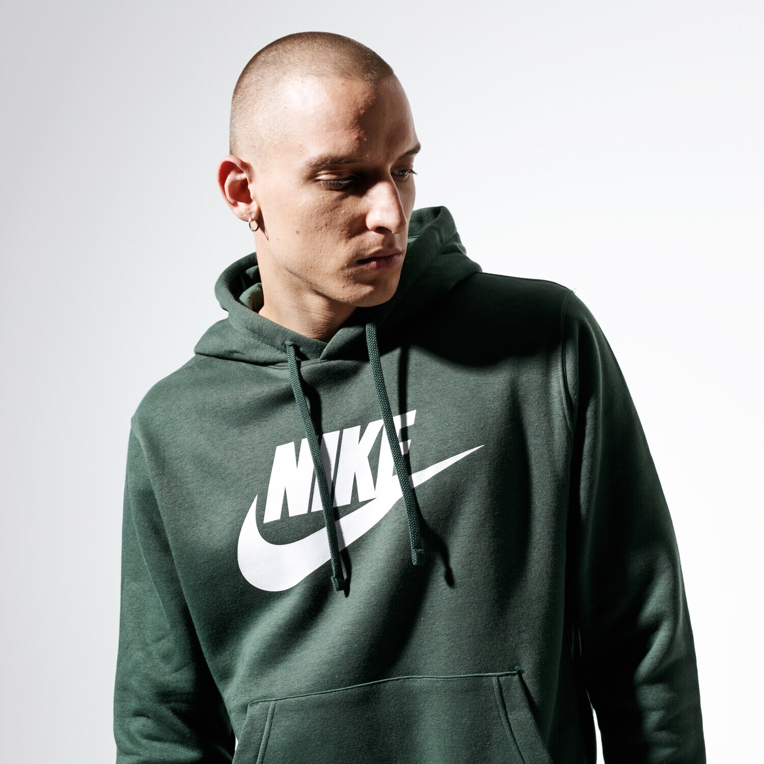 pánská mikina NIKE MIKINA M NSW CLUB HOODIE PO BB GX BV2973-370 ZELENÁ