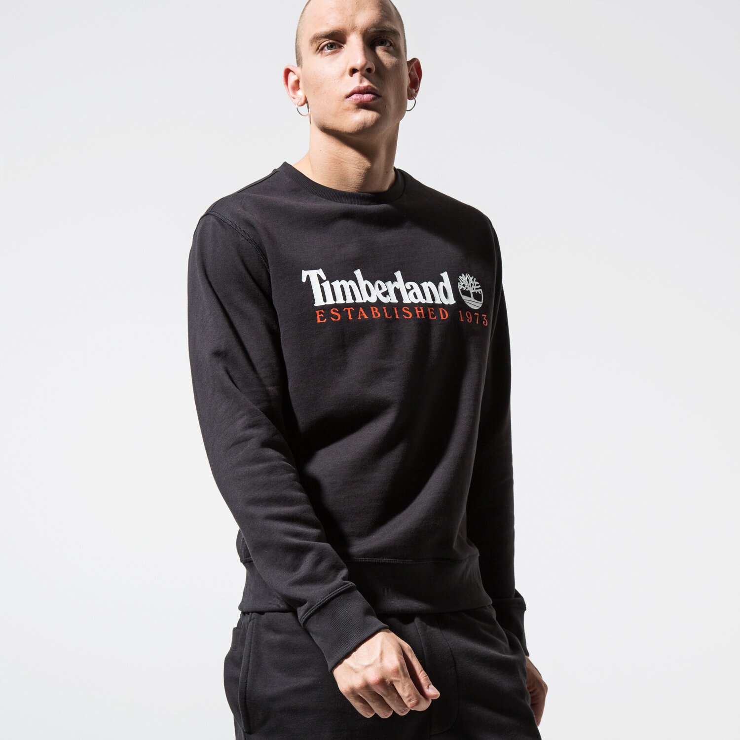 pánská mikina TIMBERLAND MIKINA ESSENTIAL ESTABLISHED 1973 TB0A1Y3B0011 ČERNÁ