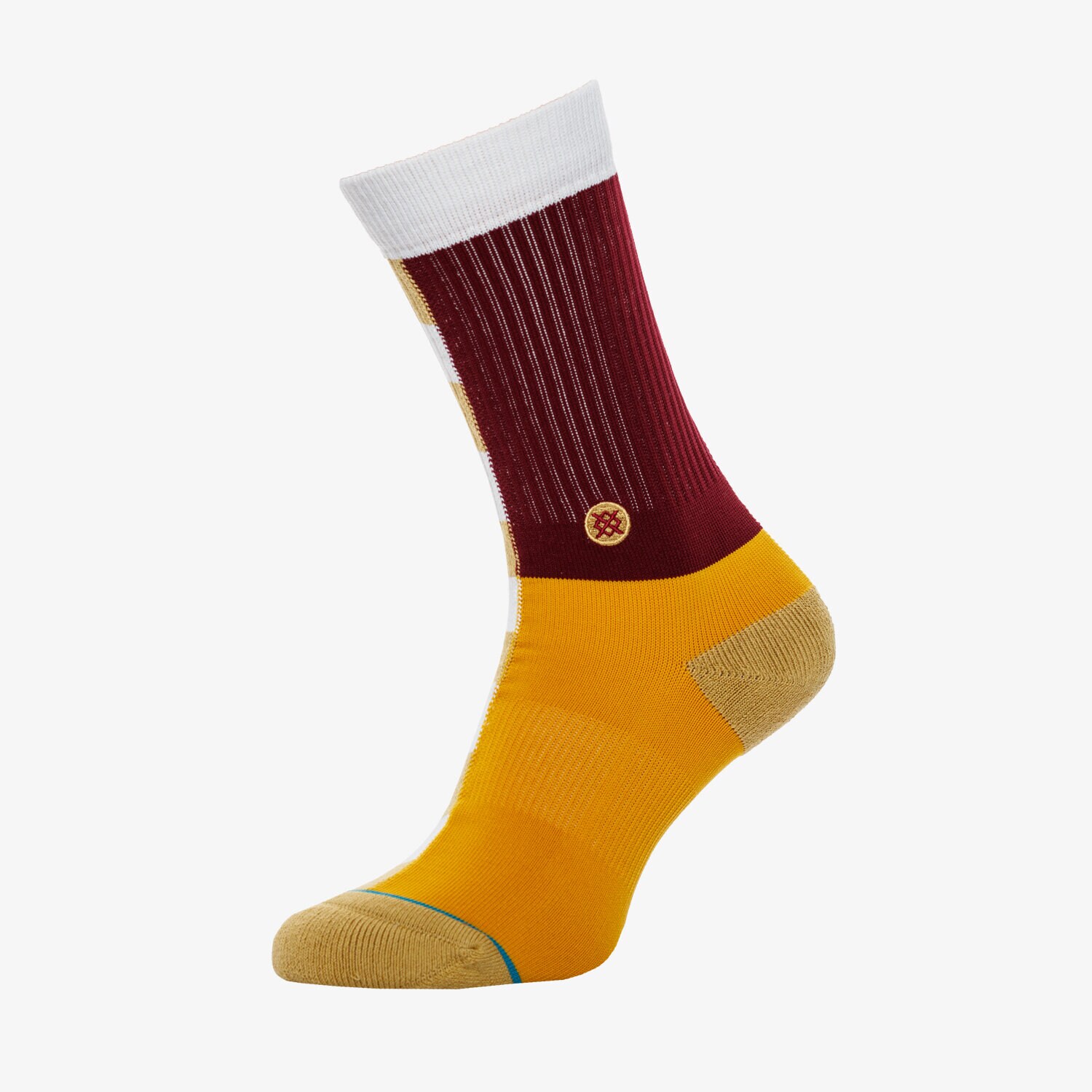 pánské ponožky STANCE PONOŽKY SPLIT CHECK BROWN M556C19SPCNAT HNĚDÁ