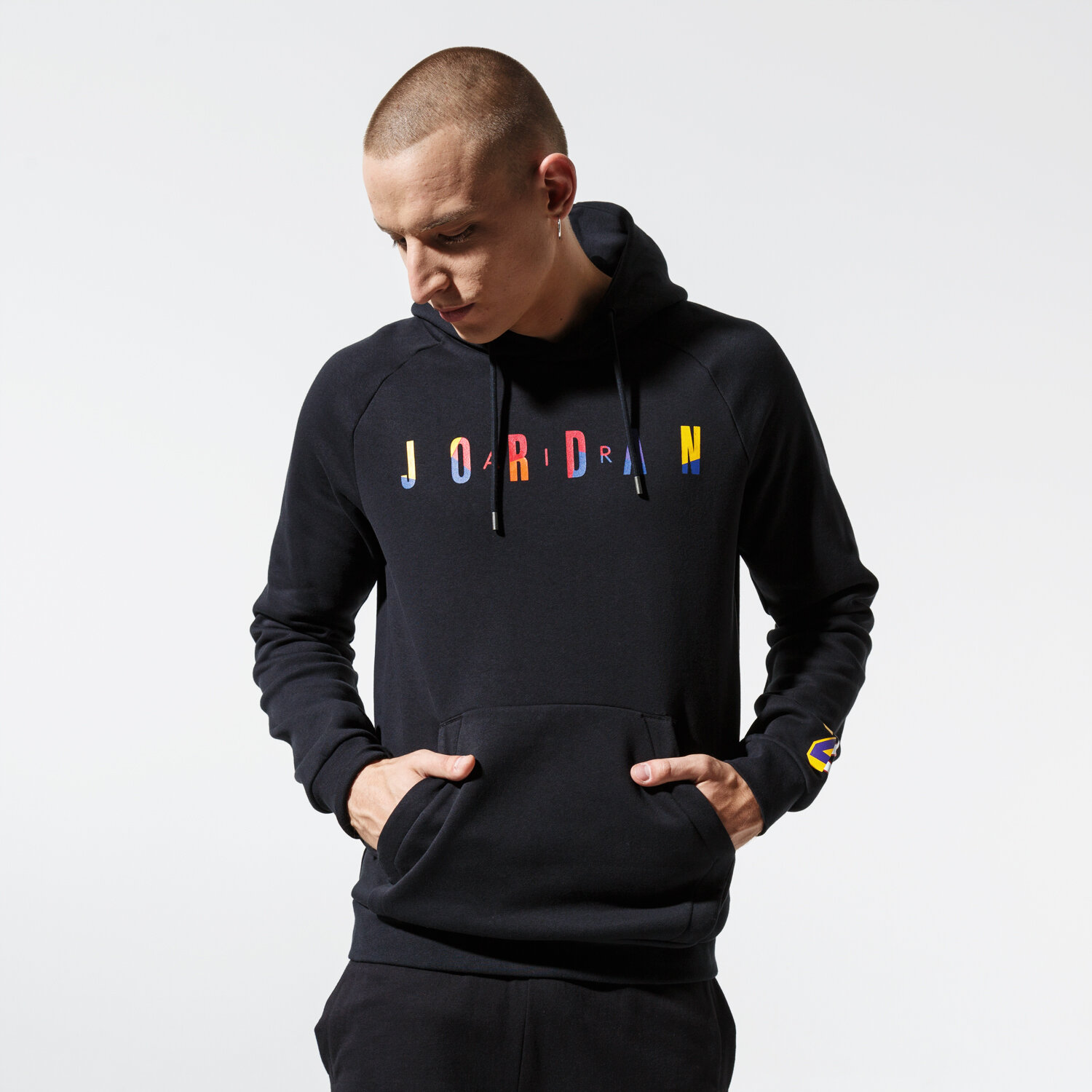 pánská mikina JORDAN MIKINA M J SPRT DNA HBR FLEECE PO AT9981-010 ČERNÁ