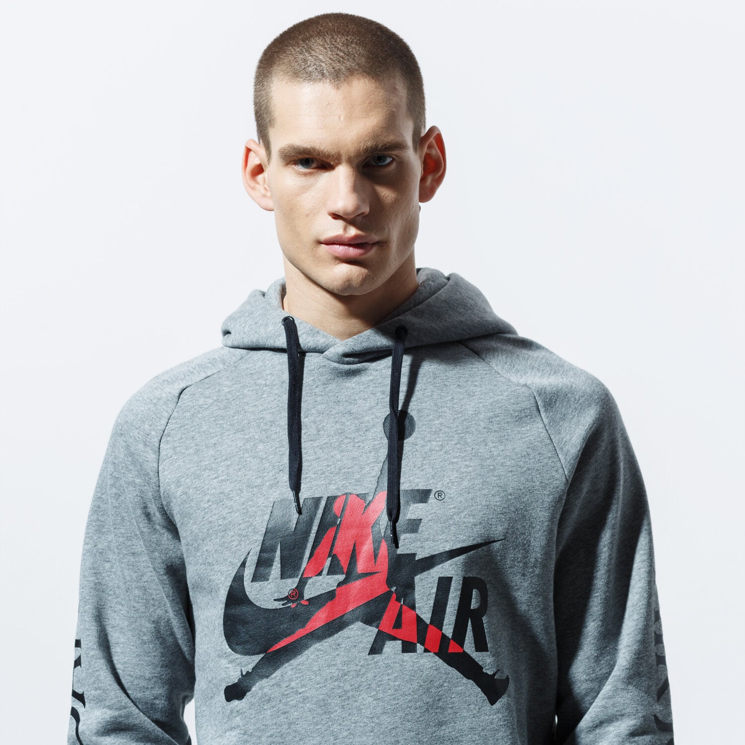pánská mikina JORDAN MIKINA M J JUMPMAN CLASSICS PO BV6010-091 ŠEDÁ